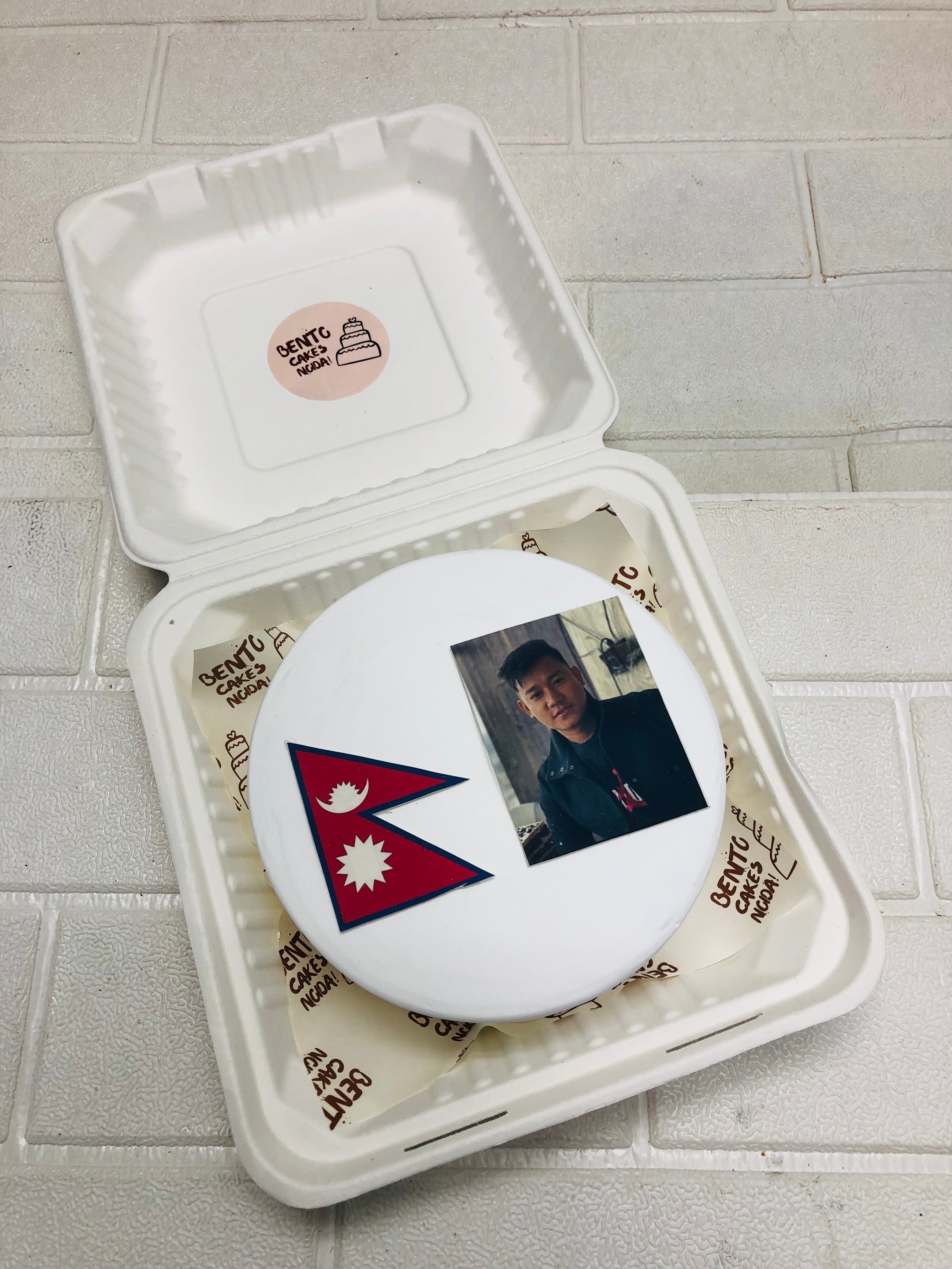 Nepal Flag Bento Cake