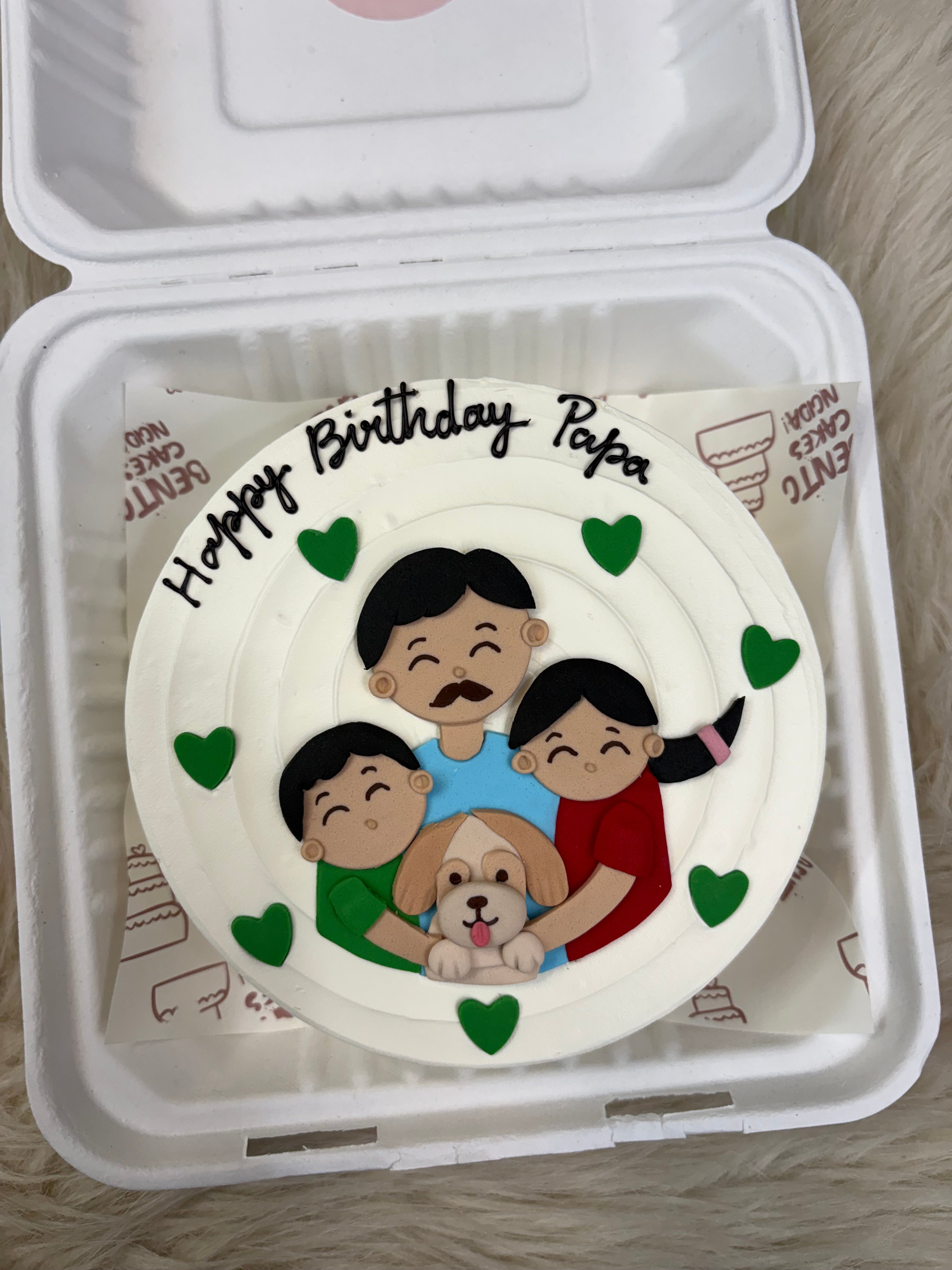 Family Bento Birthday Cake – Papa’s Birthday Design