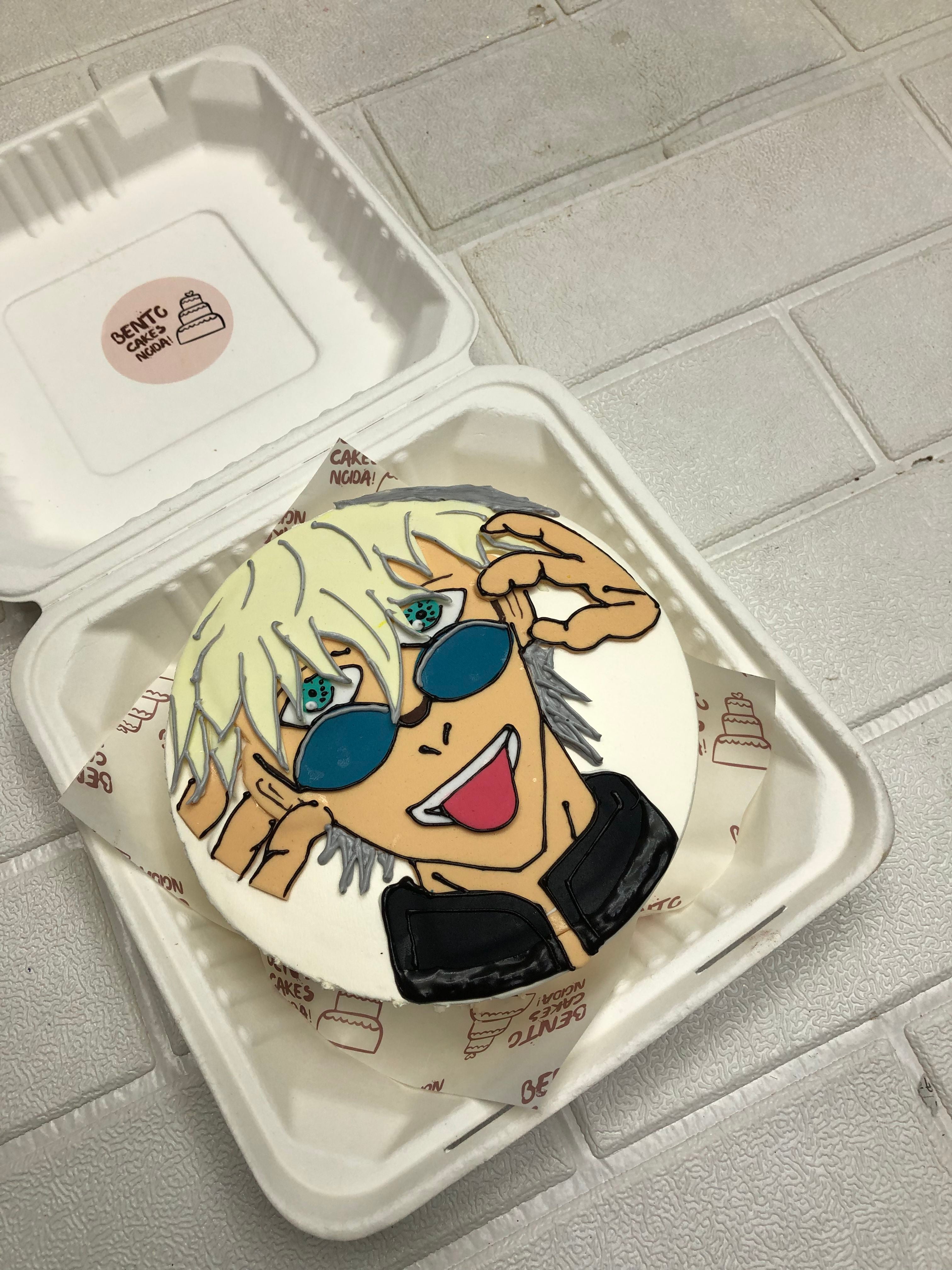 Gojo Anime Glow Celebration Cake