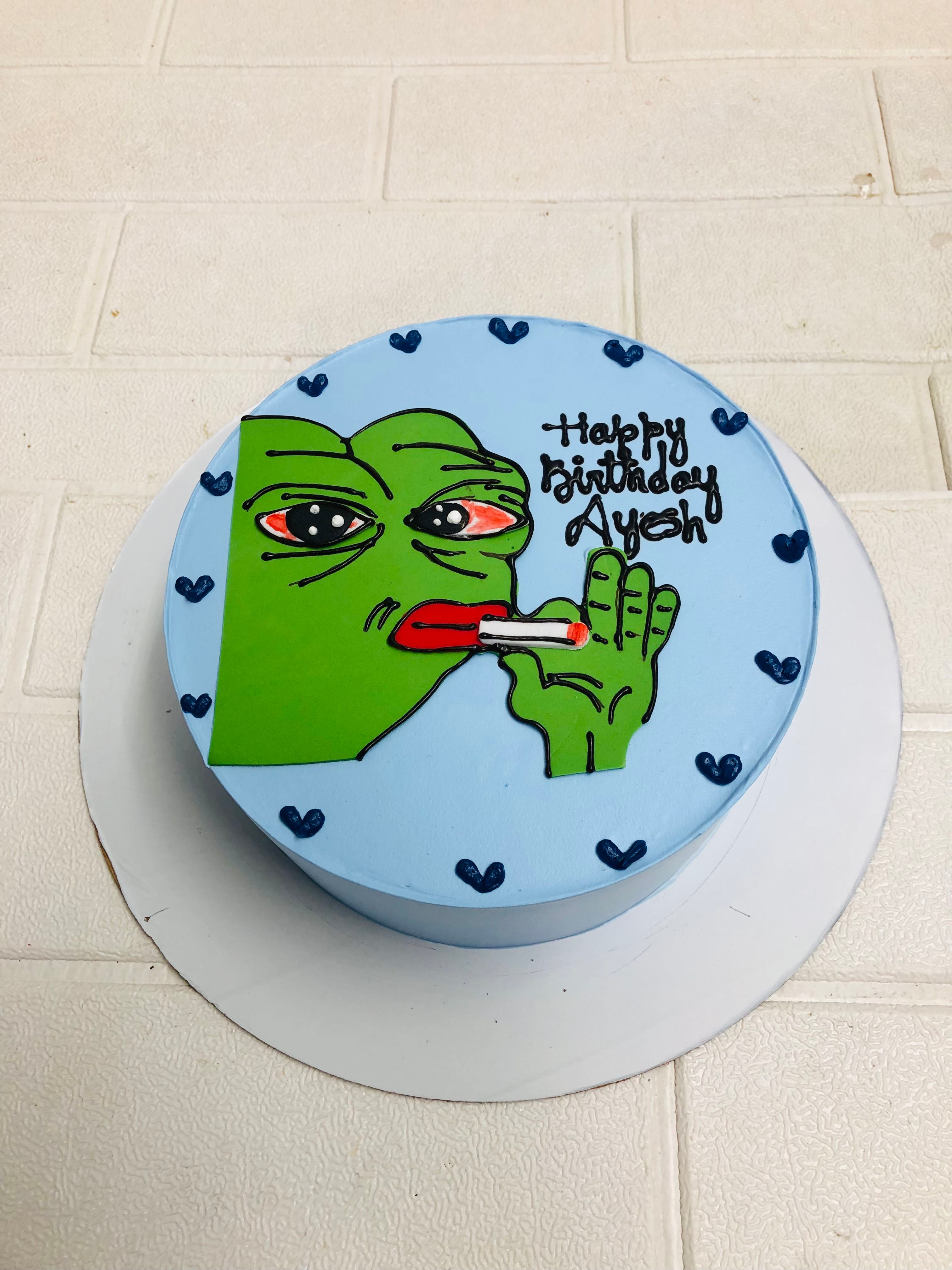 Pepe Party Meme Cake