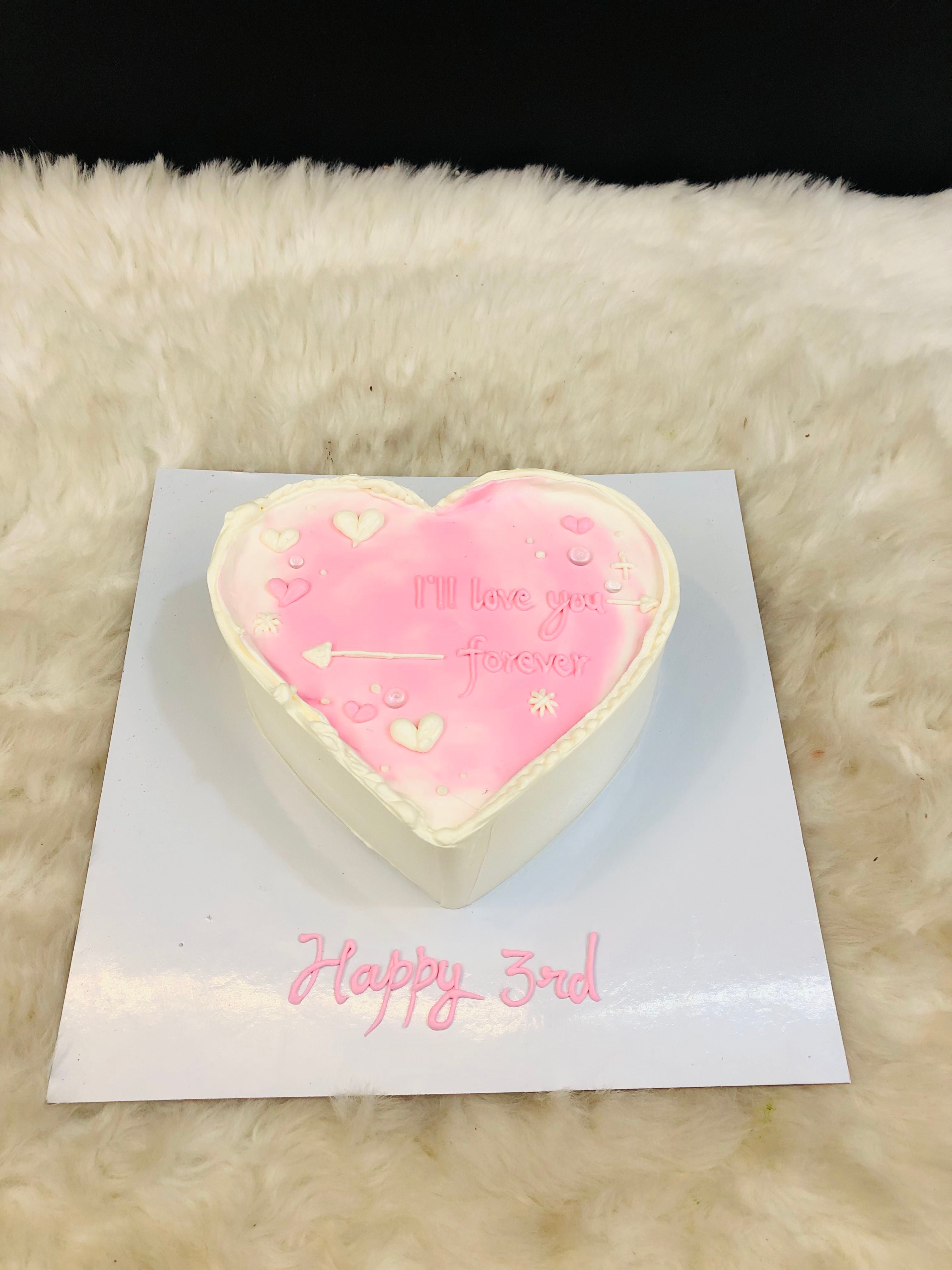Forever Love Heart Cake