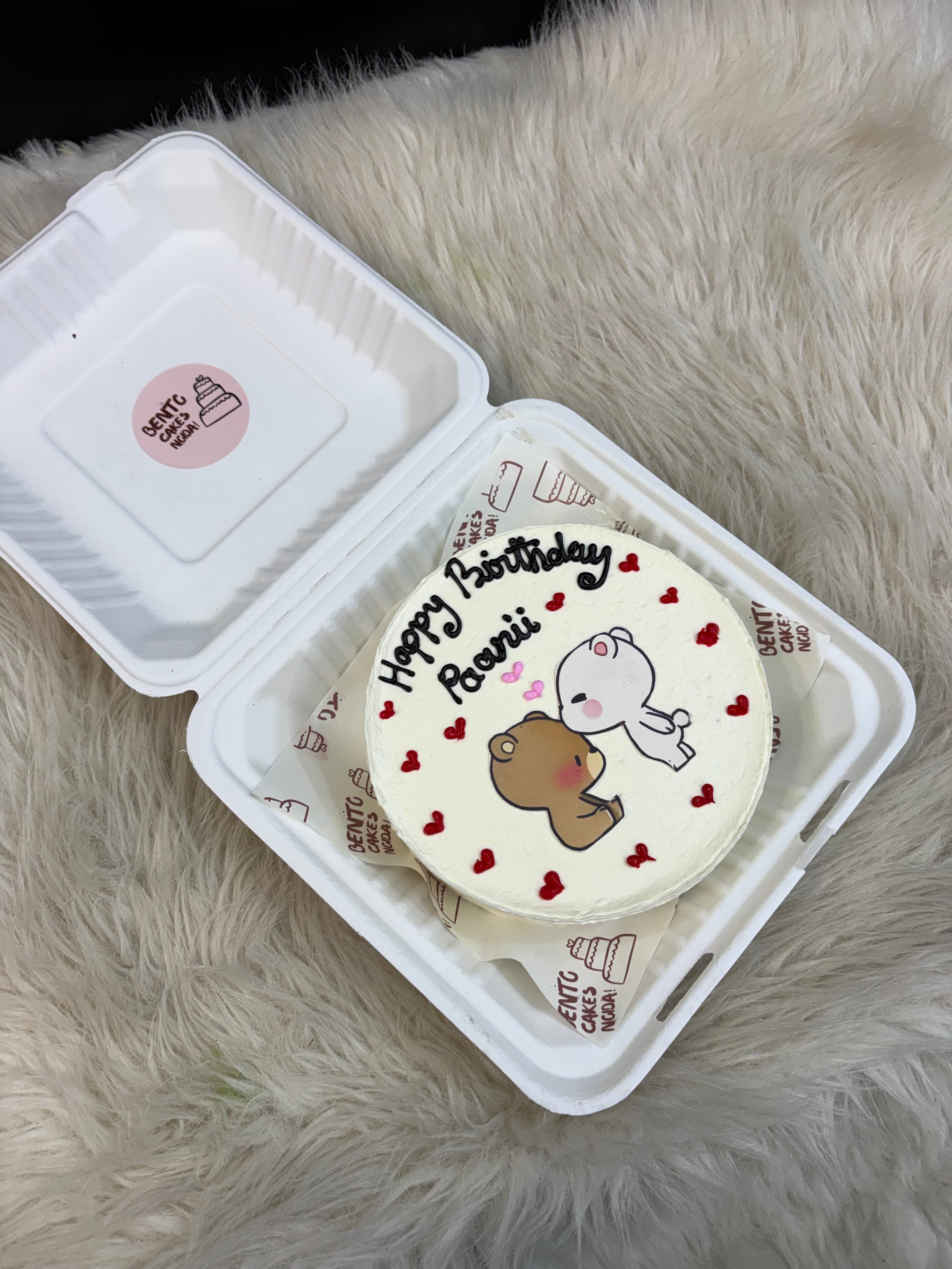Bubu dudu Couple Bento Birthday Cake – Cute Cartoon Design