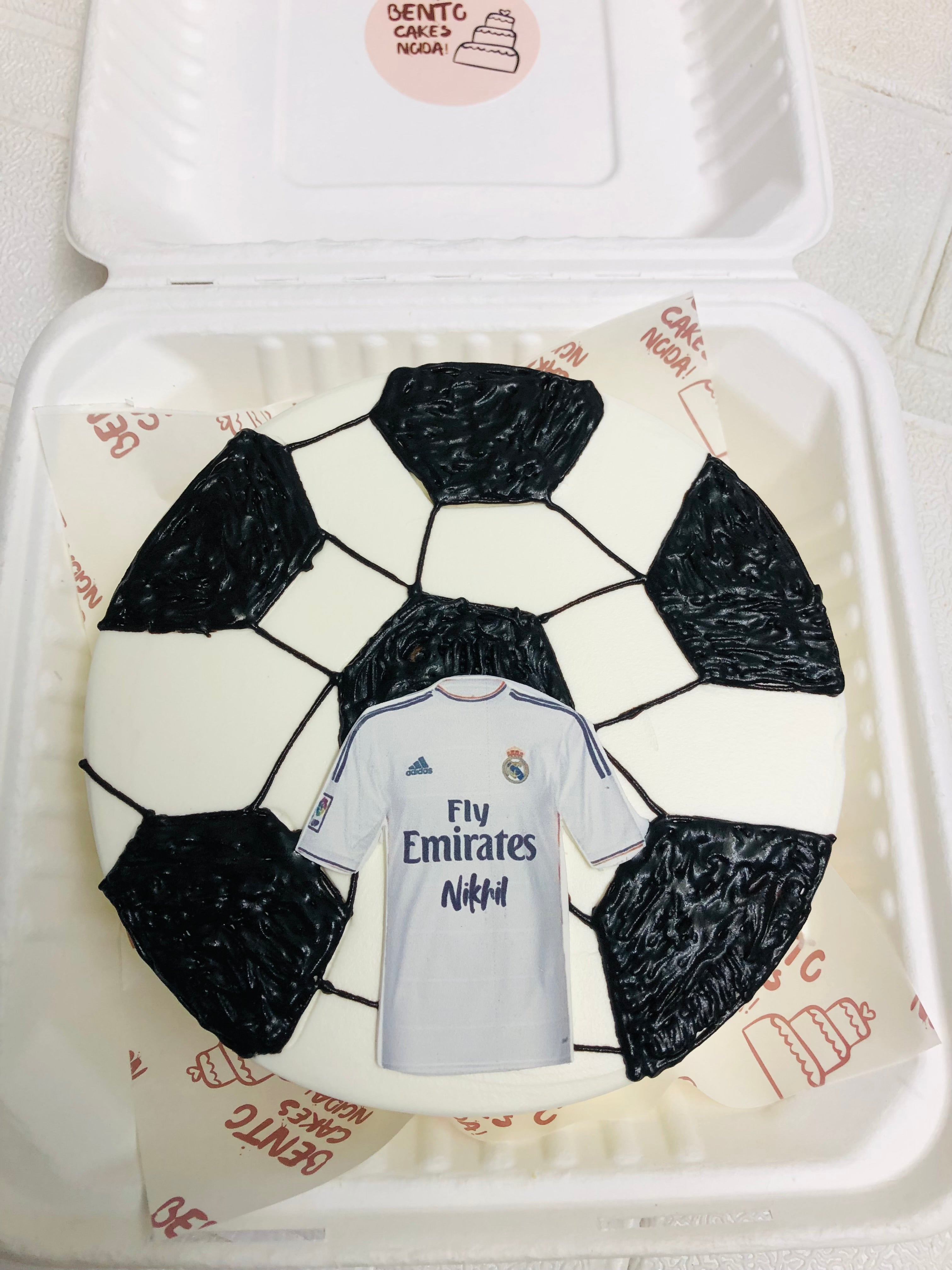 Football Bento Cake – Real Madrid Jersey Special