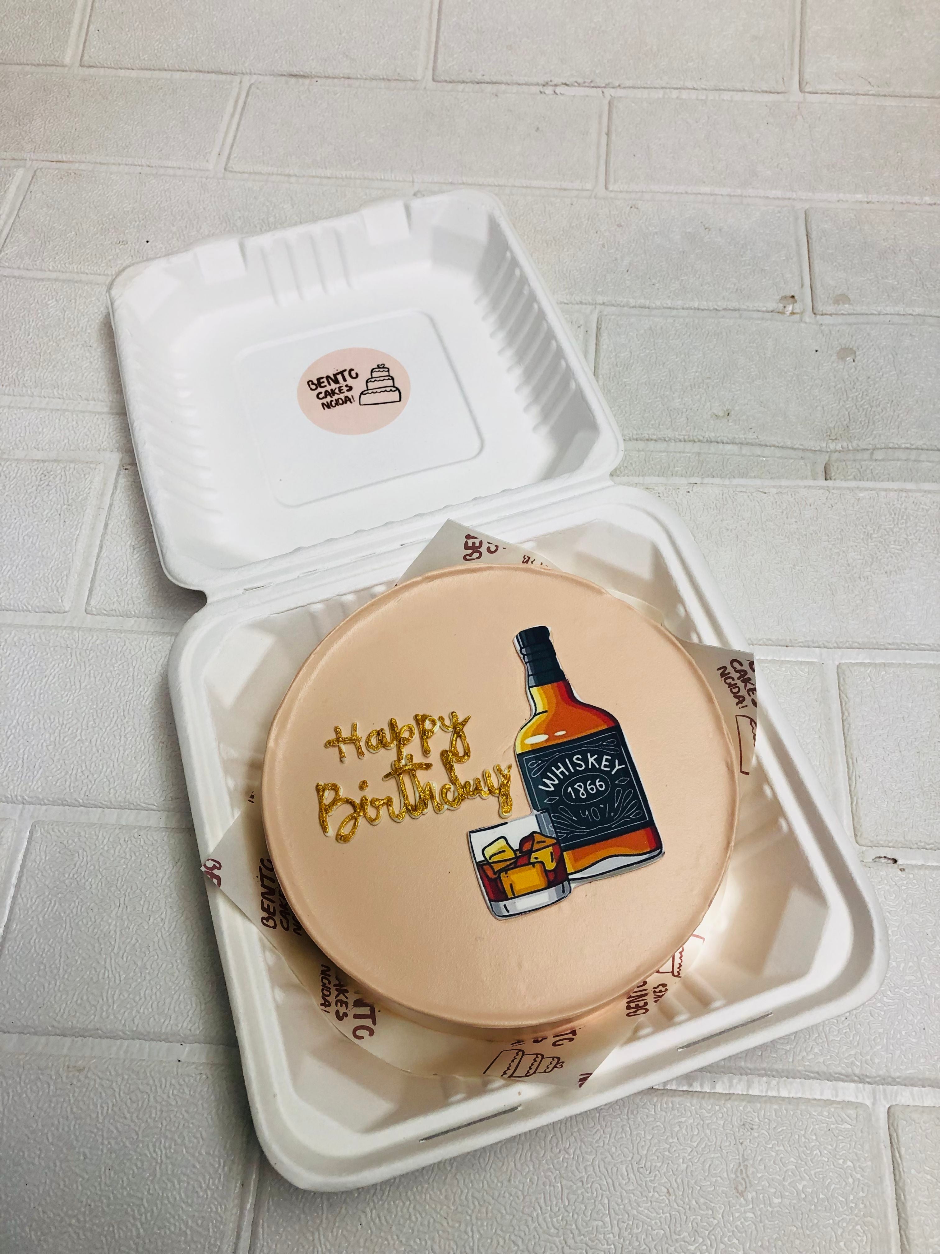 Whiskey Delight Bento Cake