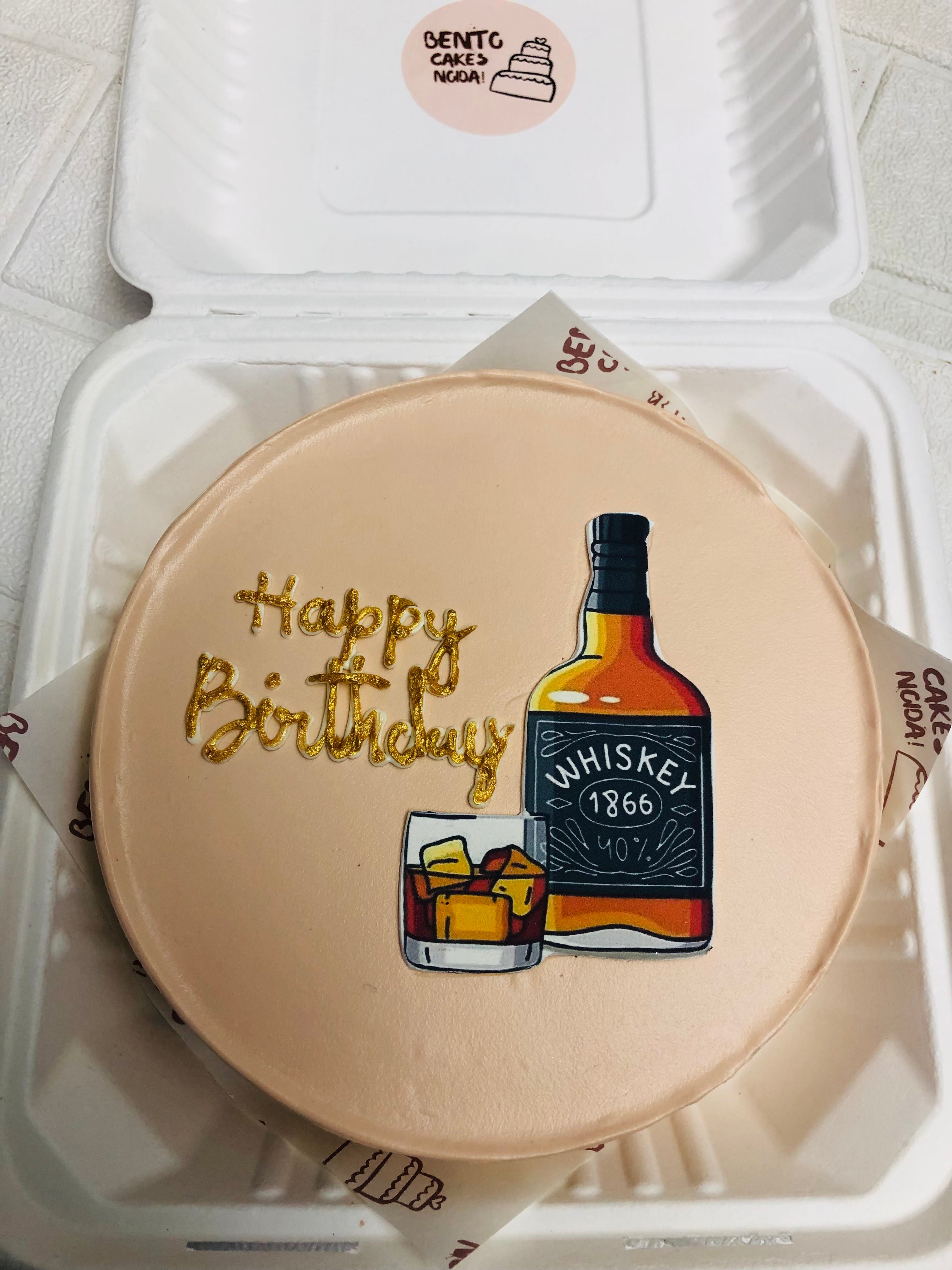 Whiskey Delight Bento Cake