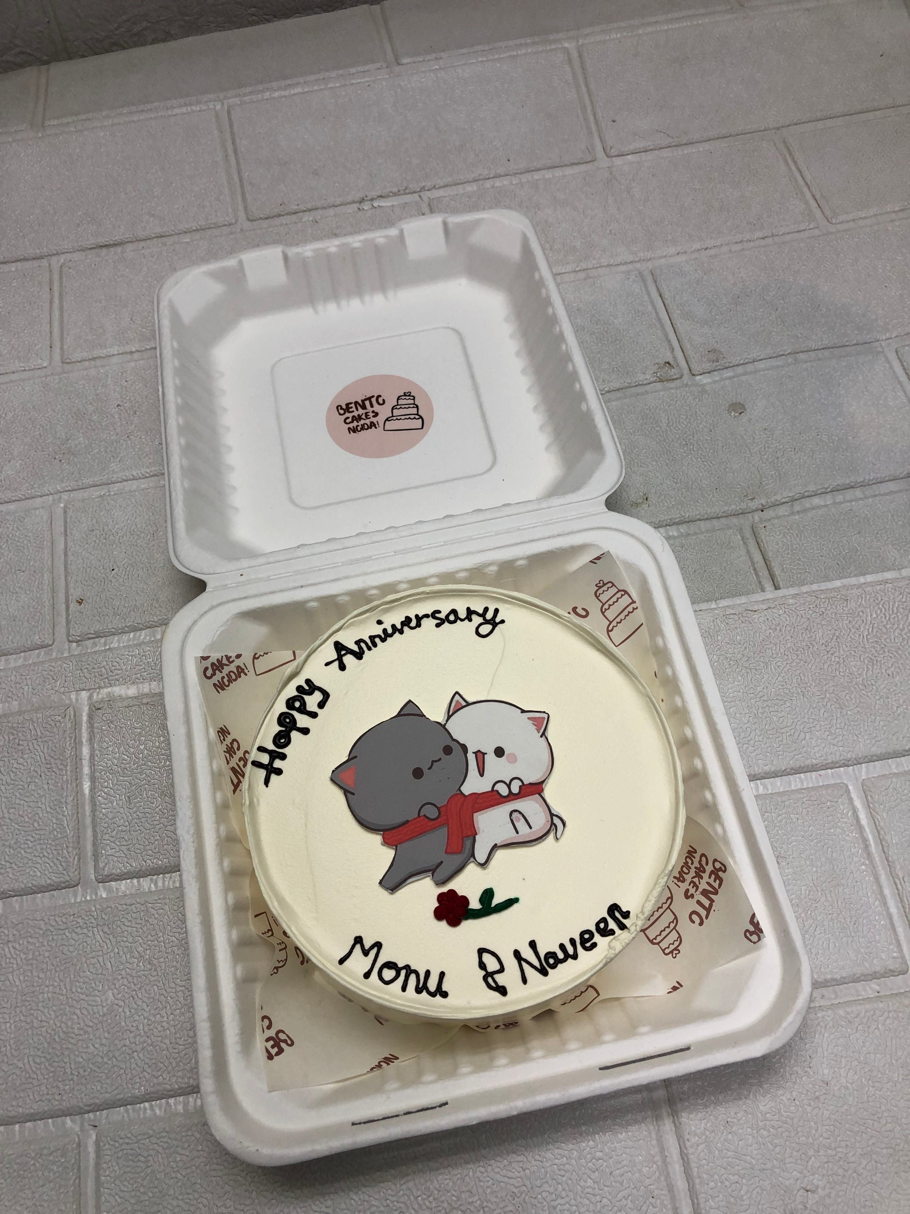 Monu & Naveen Anniversary Bento Cake