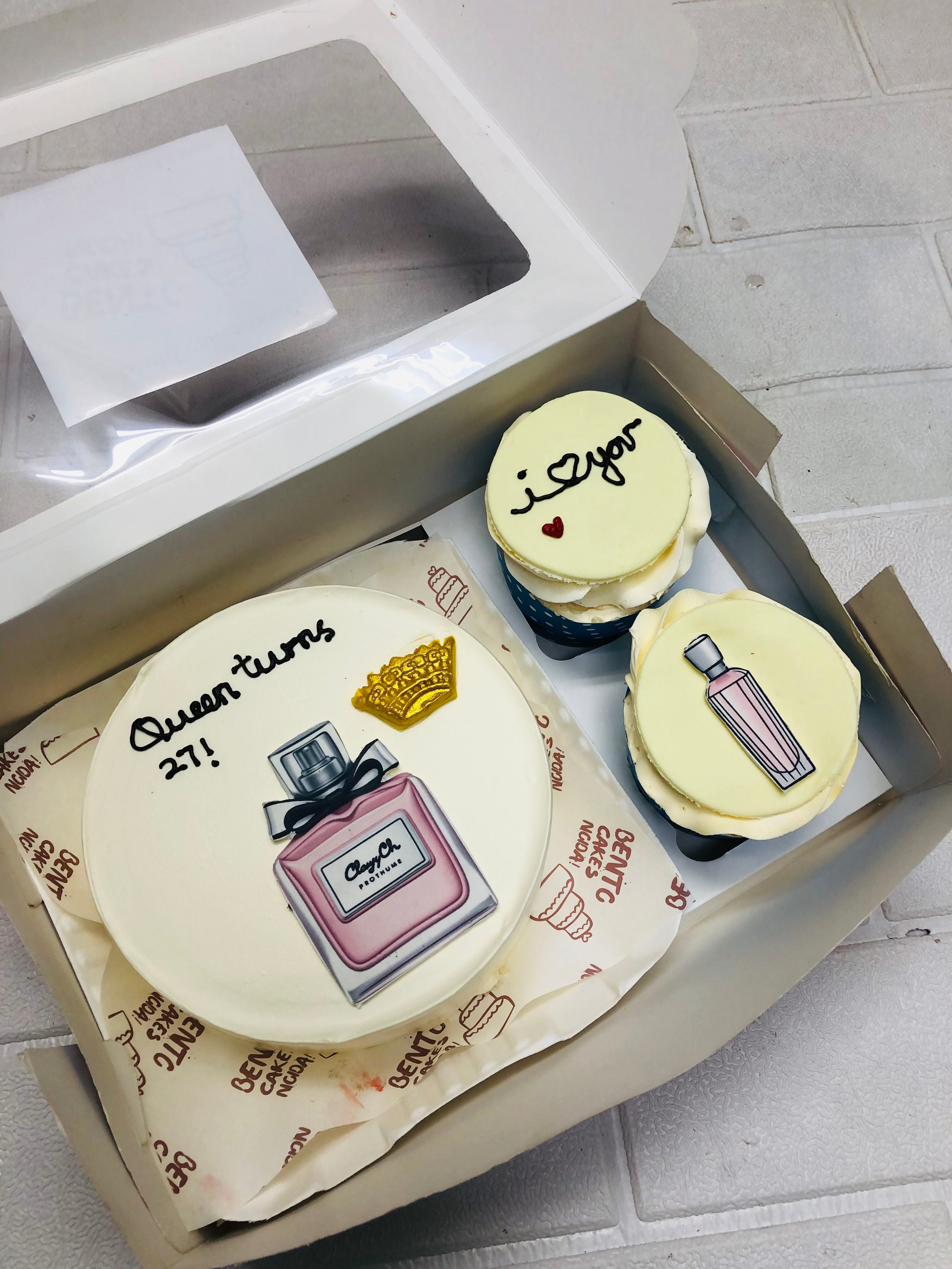 Queen’s 27th Birthday Perfume Cake Set