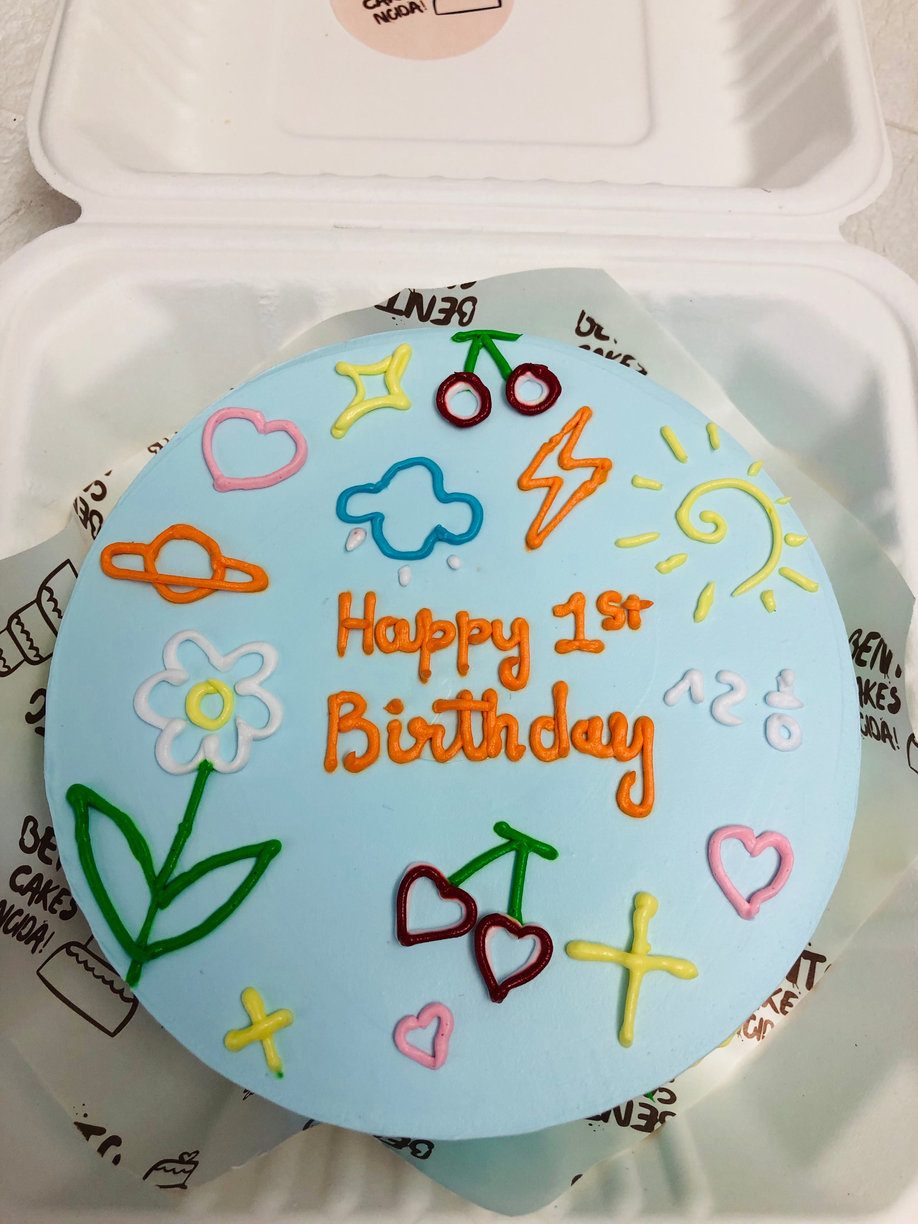 baby 1st Birthday Bento Cake