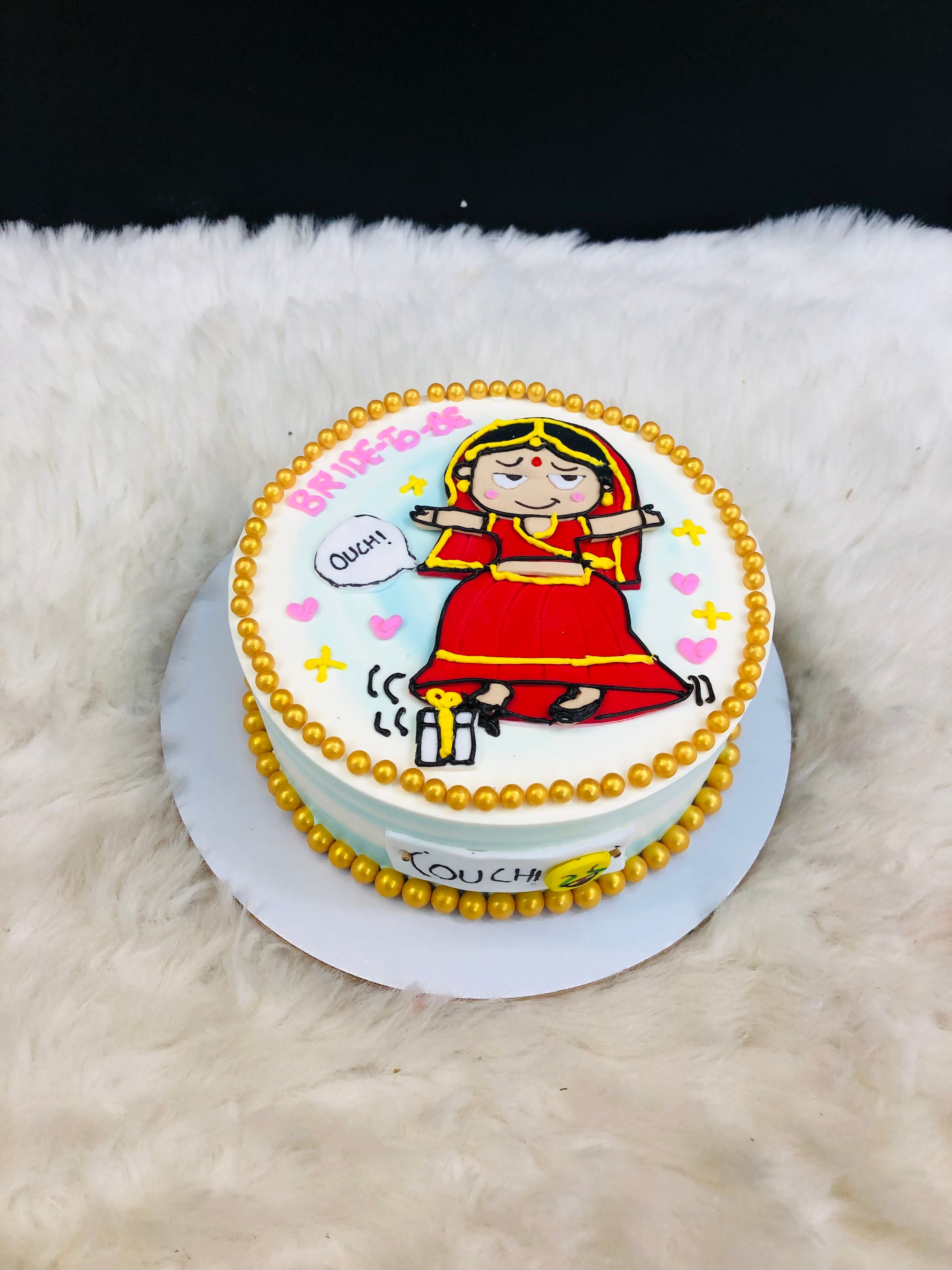 Funny Bride to Be OUCH! Cake