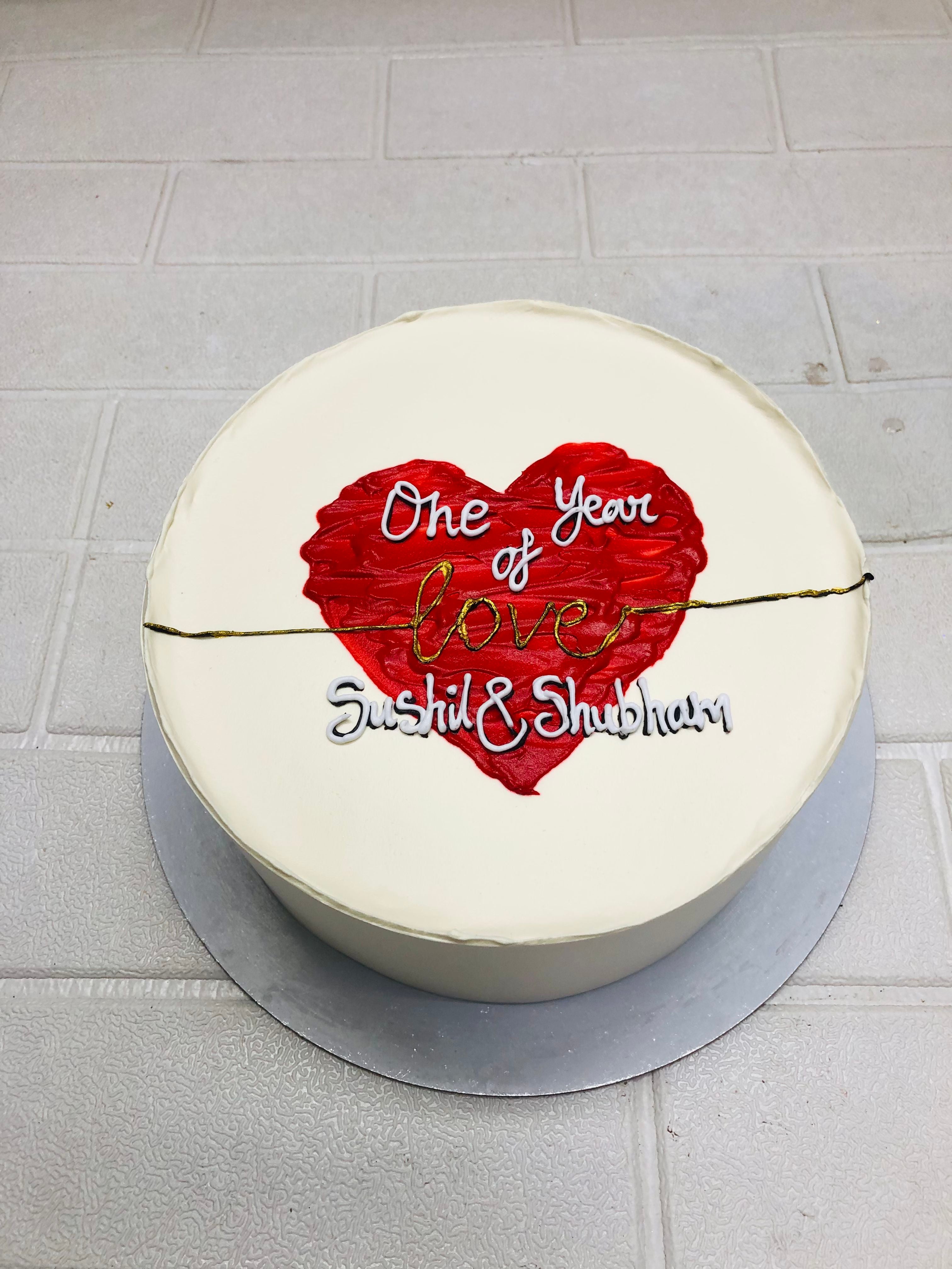 One‑Year Love Anniversary Cake