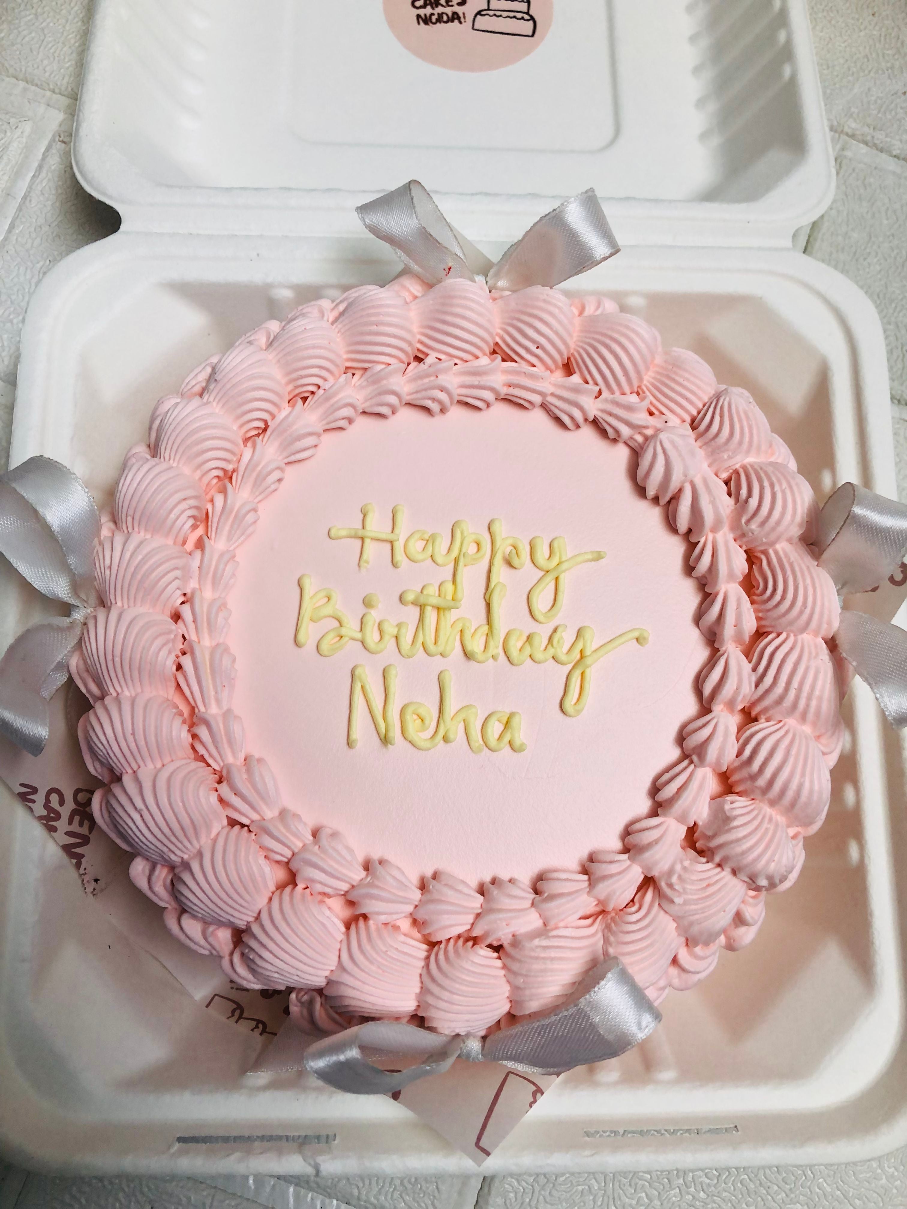 Pink Bow Birthday Cake