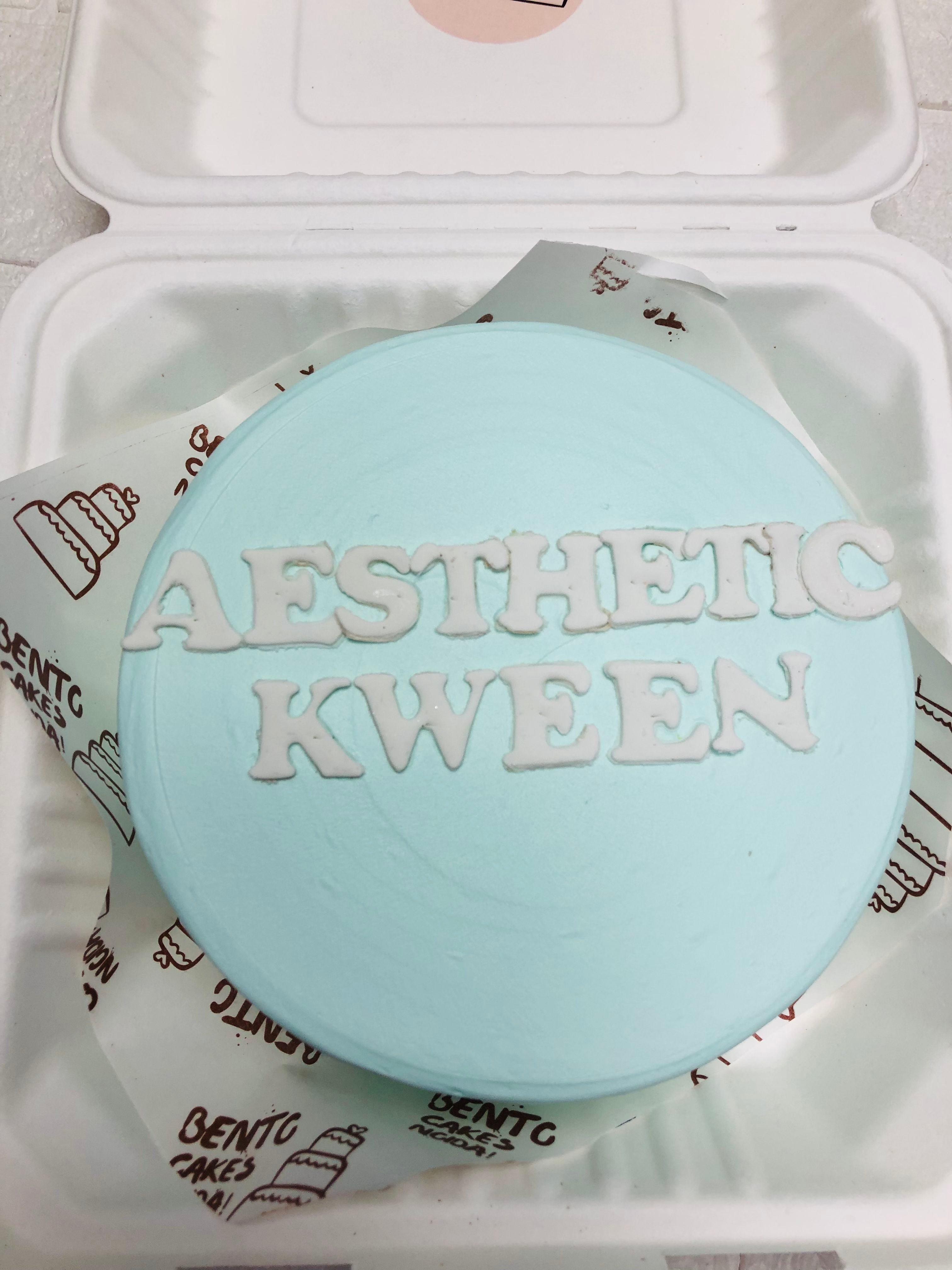 Pastel Blue Bento Cake