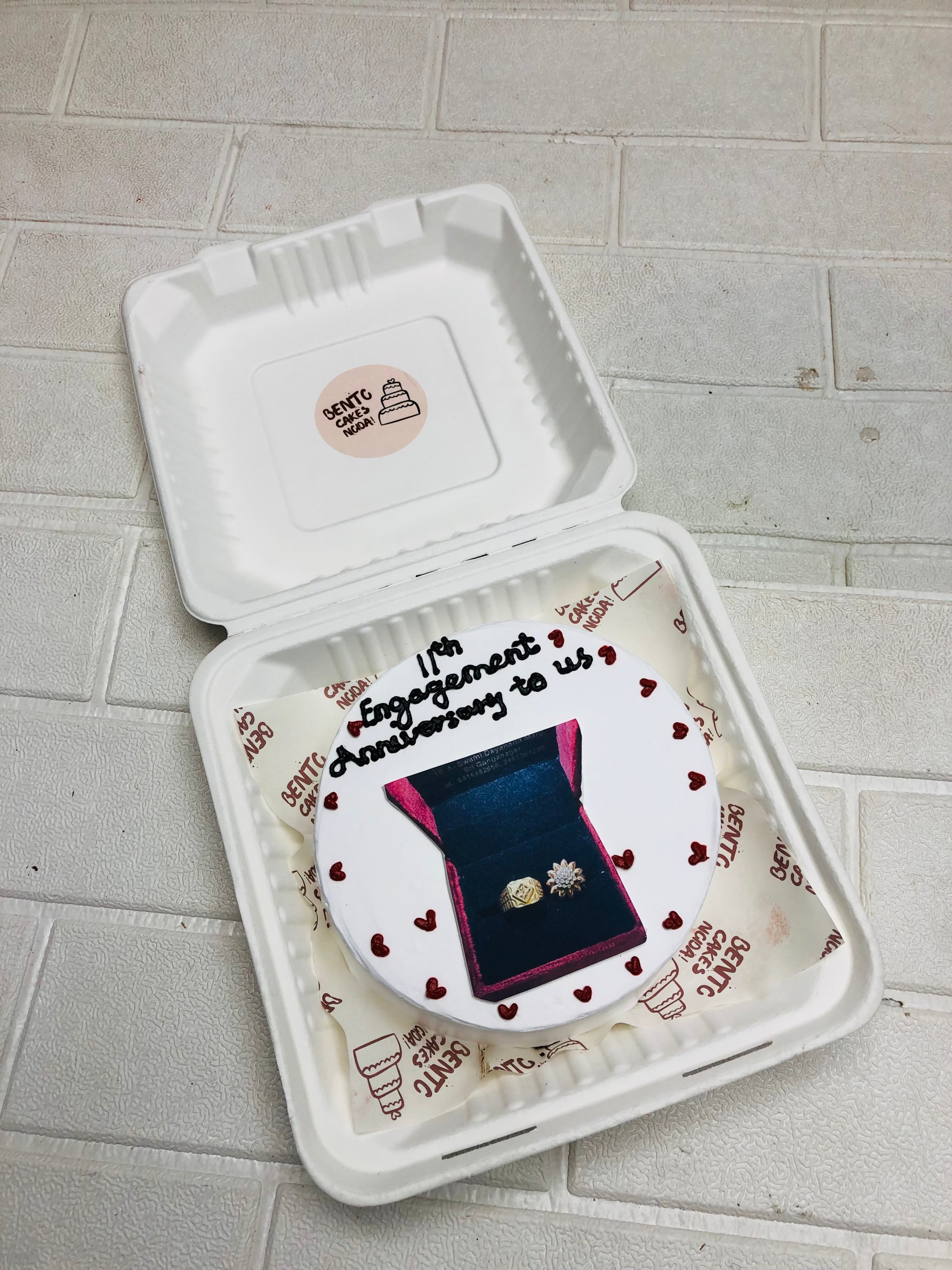 Engagement Anniversary Bento Cake – 11th Year Celebration