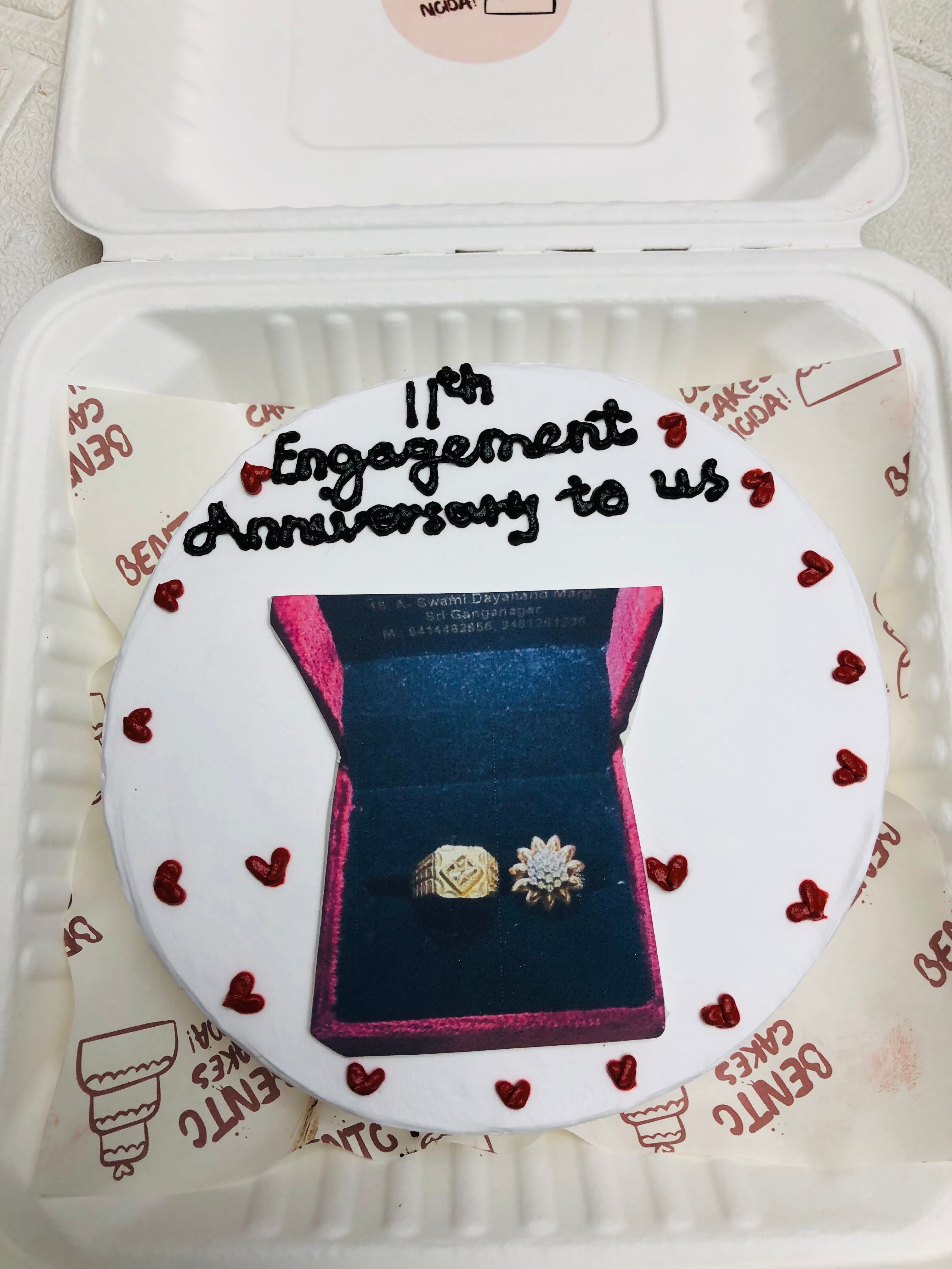 Engagement Anniversary Bento Cake – 11th Year Celebration