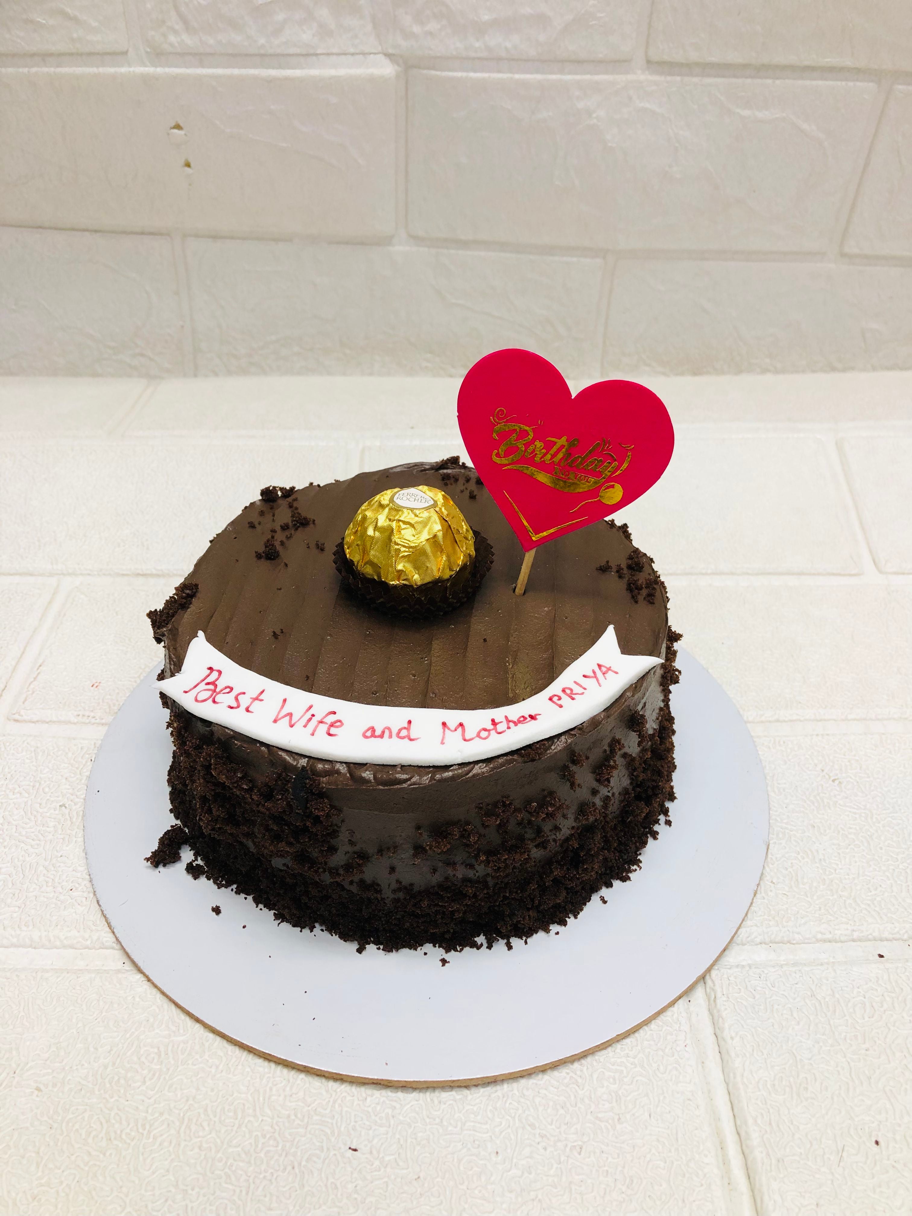 Chocolate Love Birthday Cake