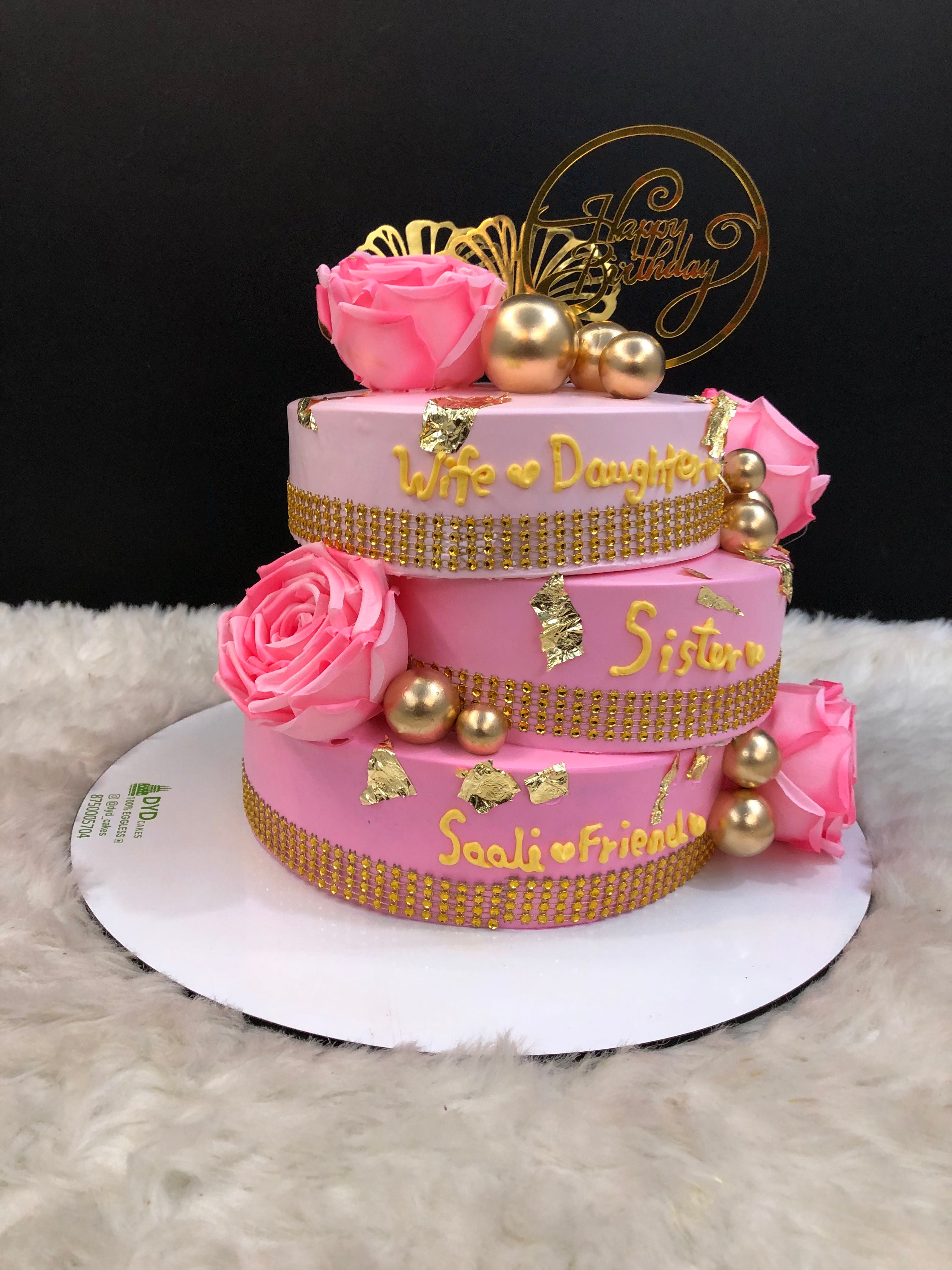 Golden Roles Birthday Cake