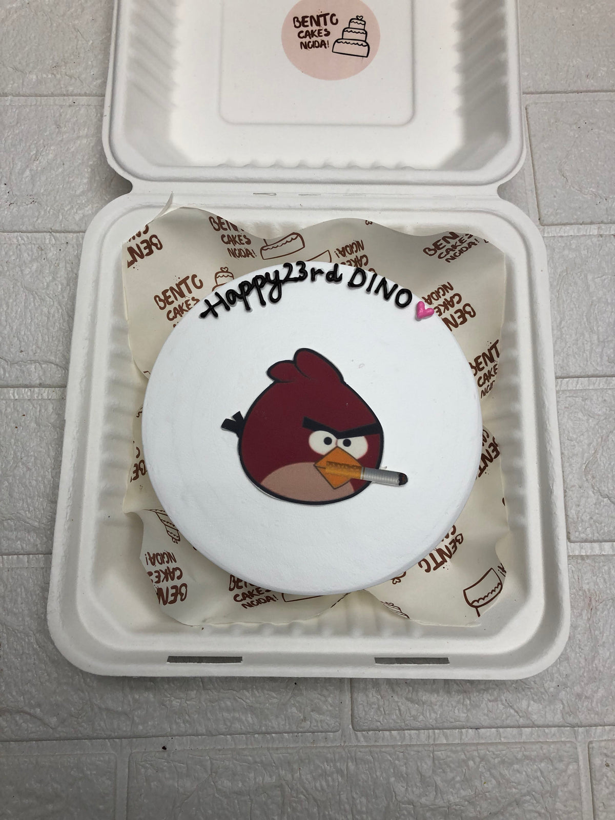 Angry Bird Birthday Bento Cake