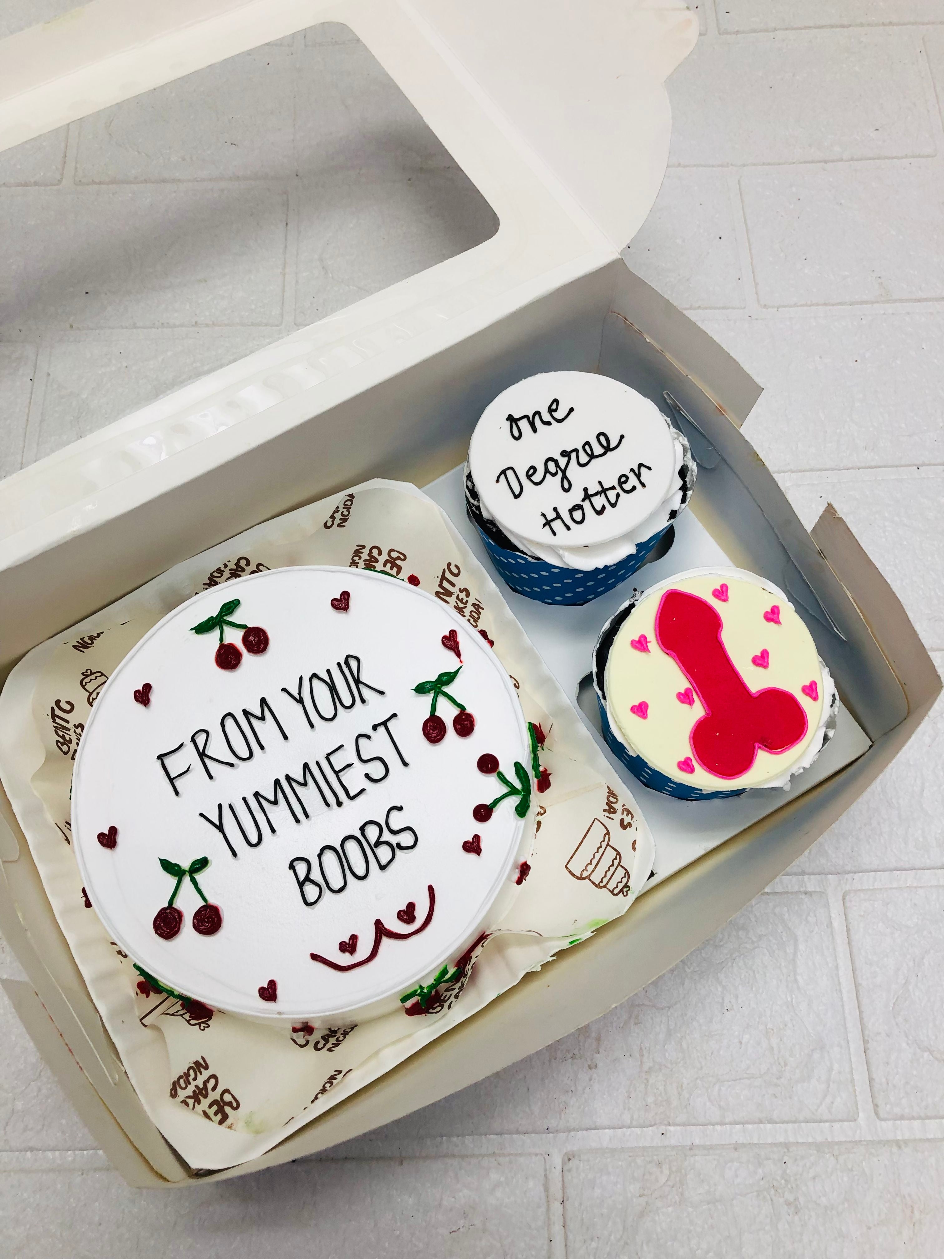 Adult Humor mini bento cake