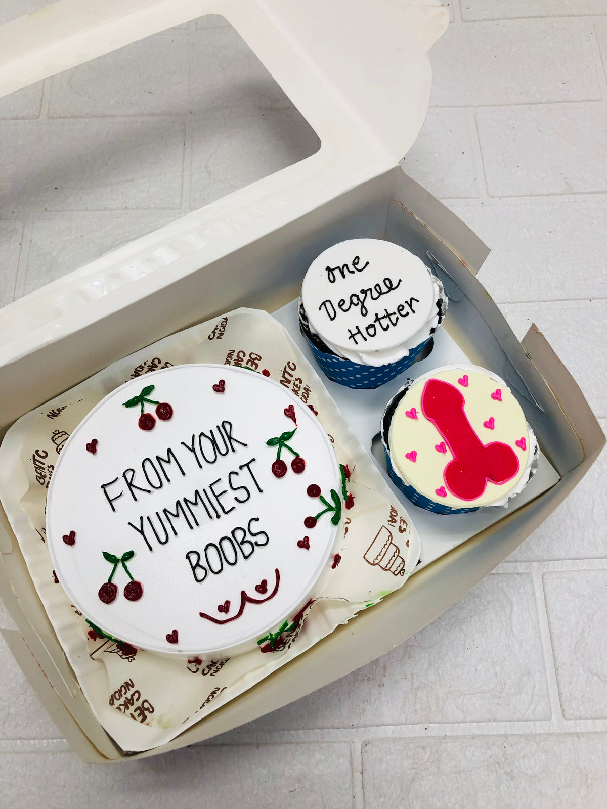 Adult Humor mini bento cake