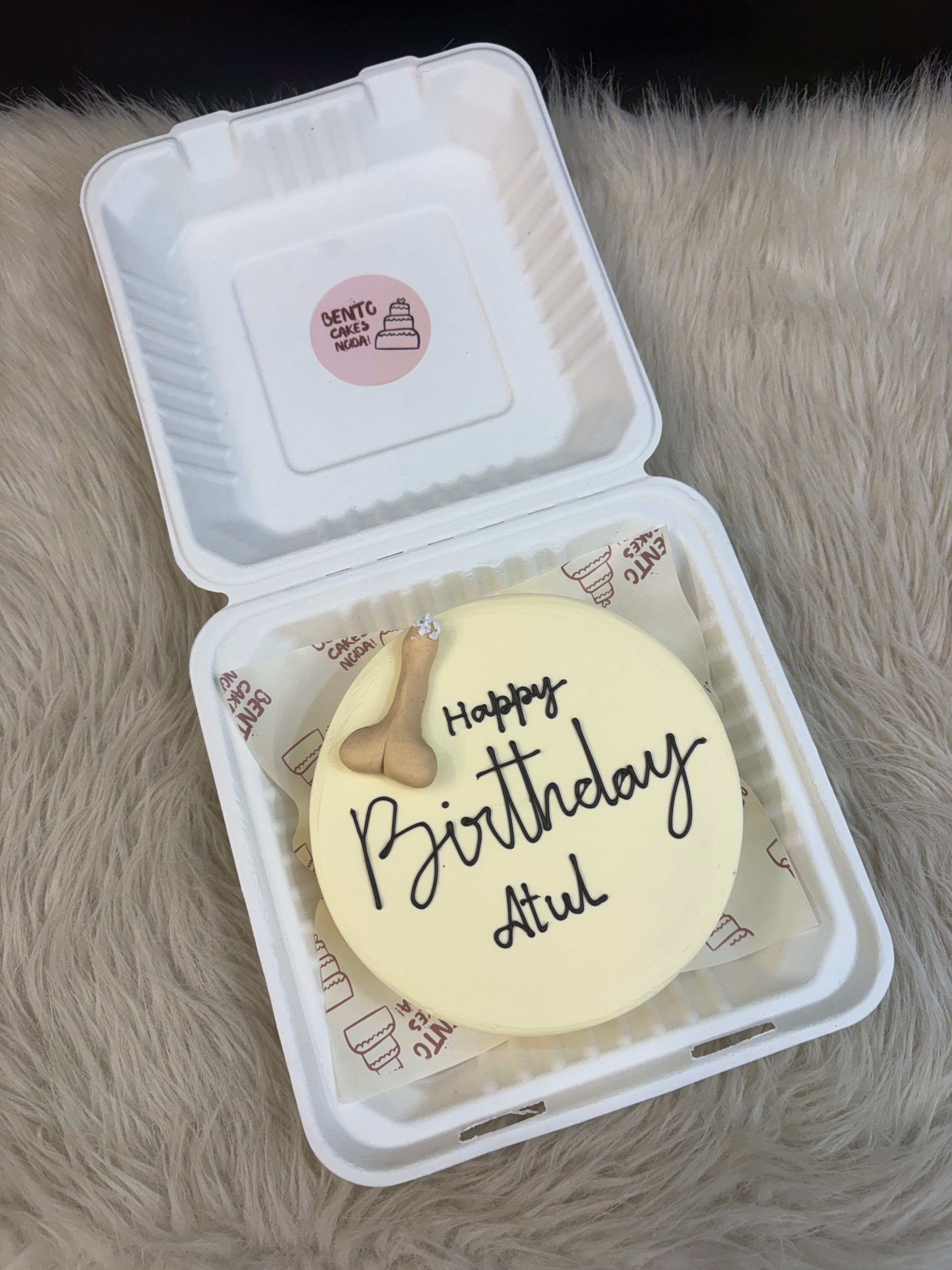 Funny Birthday Bento Cake – Personalized Quirky Design
