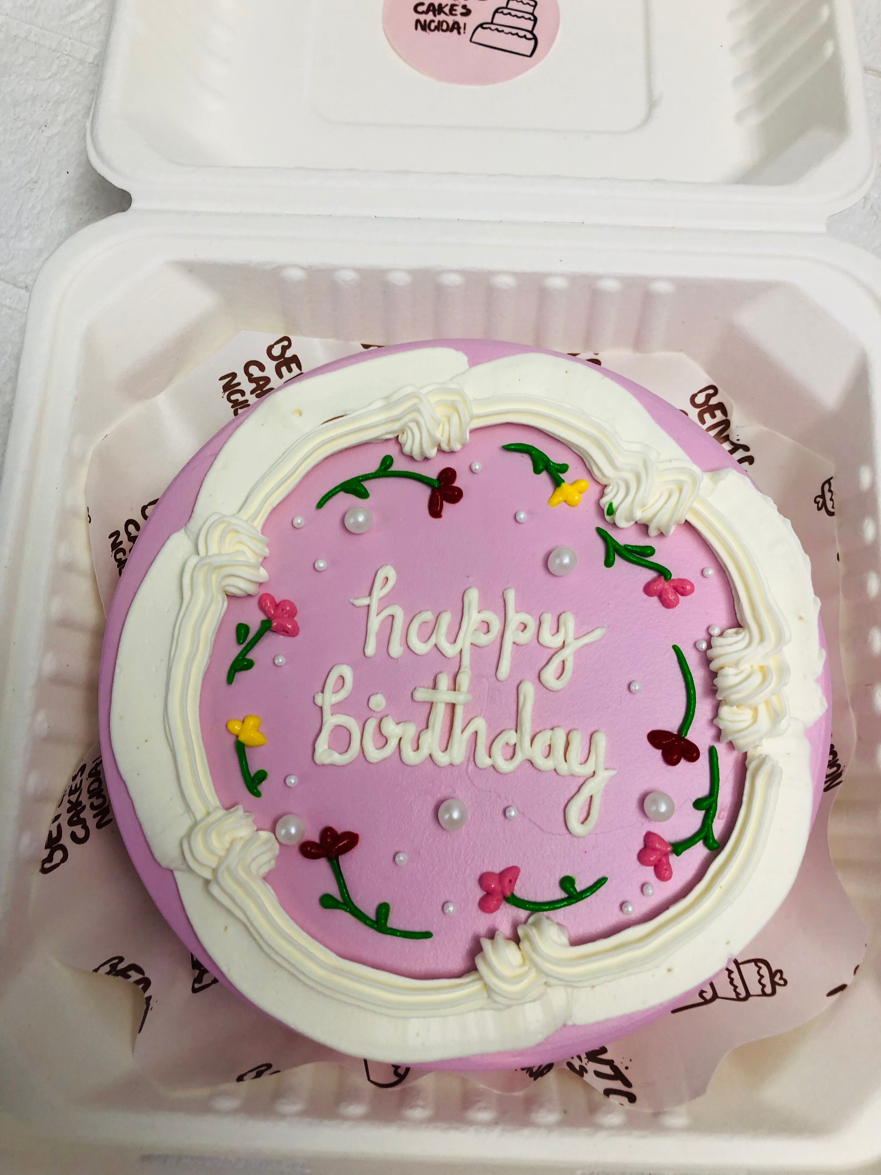 Pastel Birthday Bento Cake