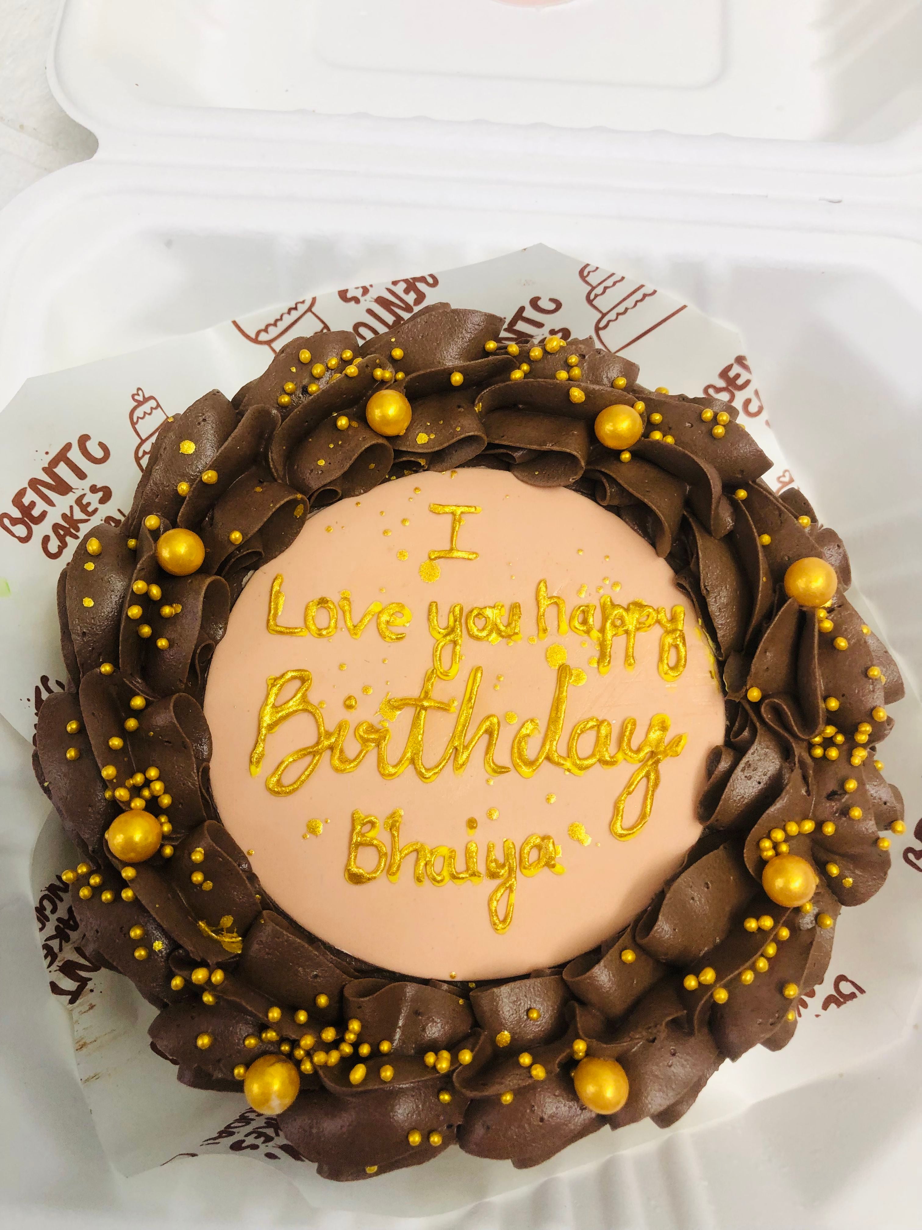 Pink with Chocolate Floral  cake