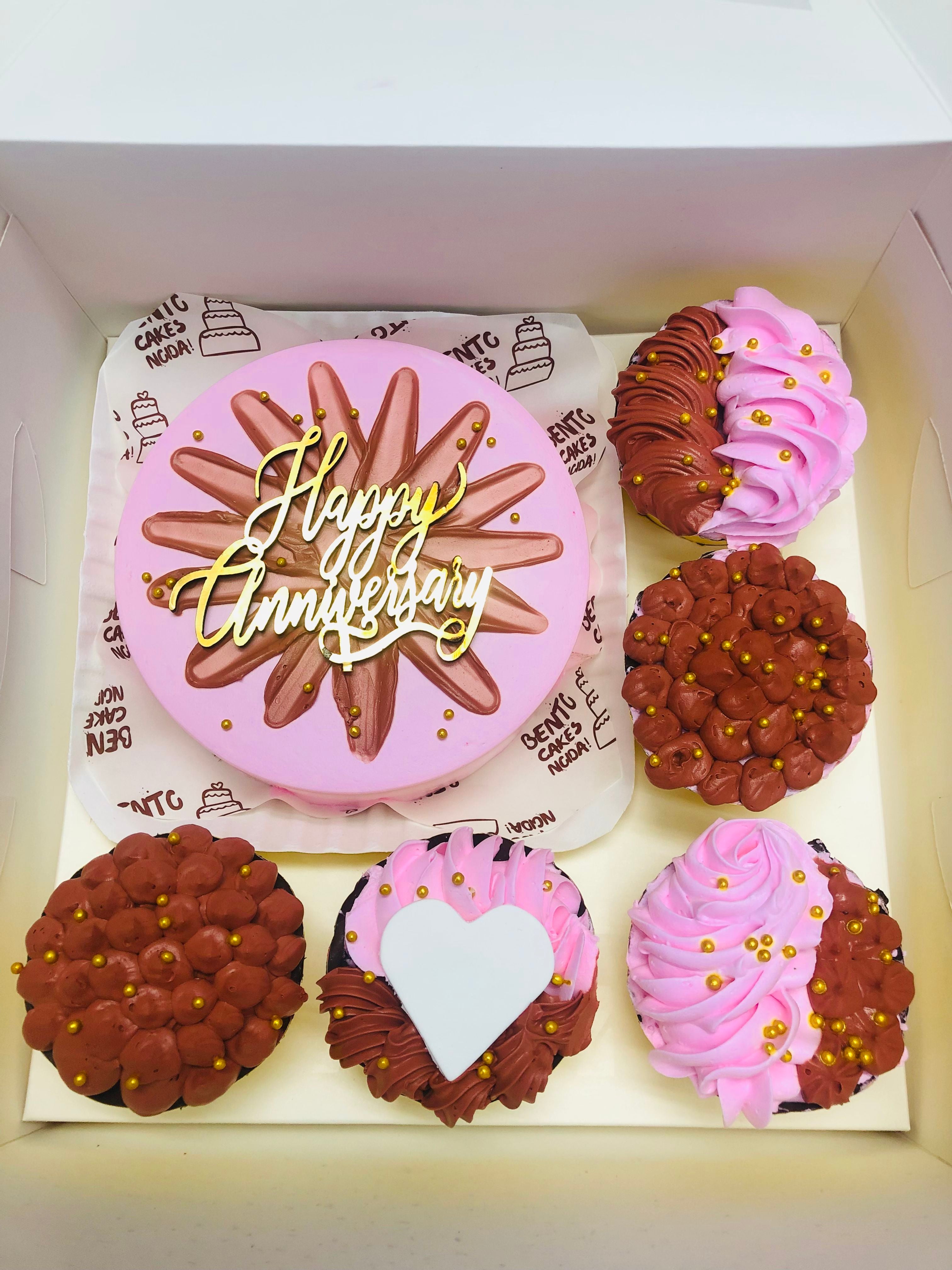 Pink & Gold Theme Anniversary Bento combo