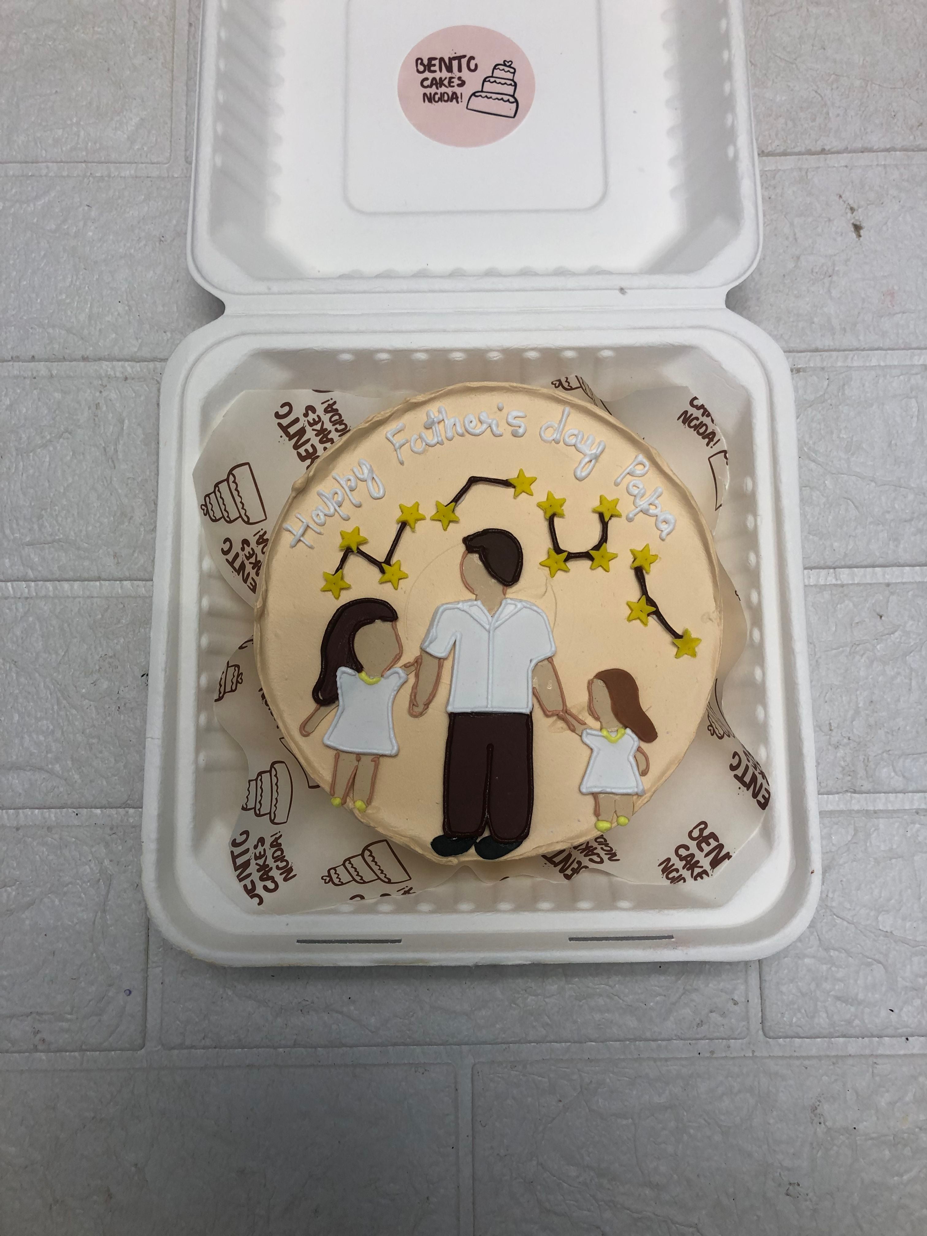 Daughters Holding Hands father bento cake