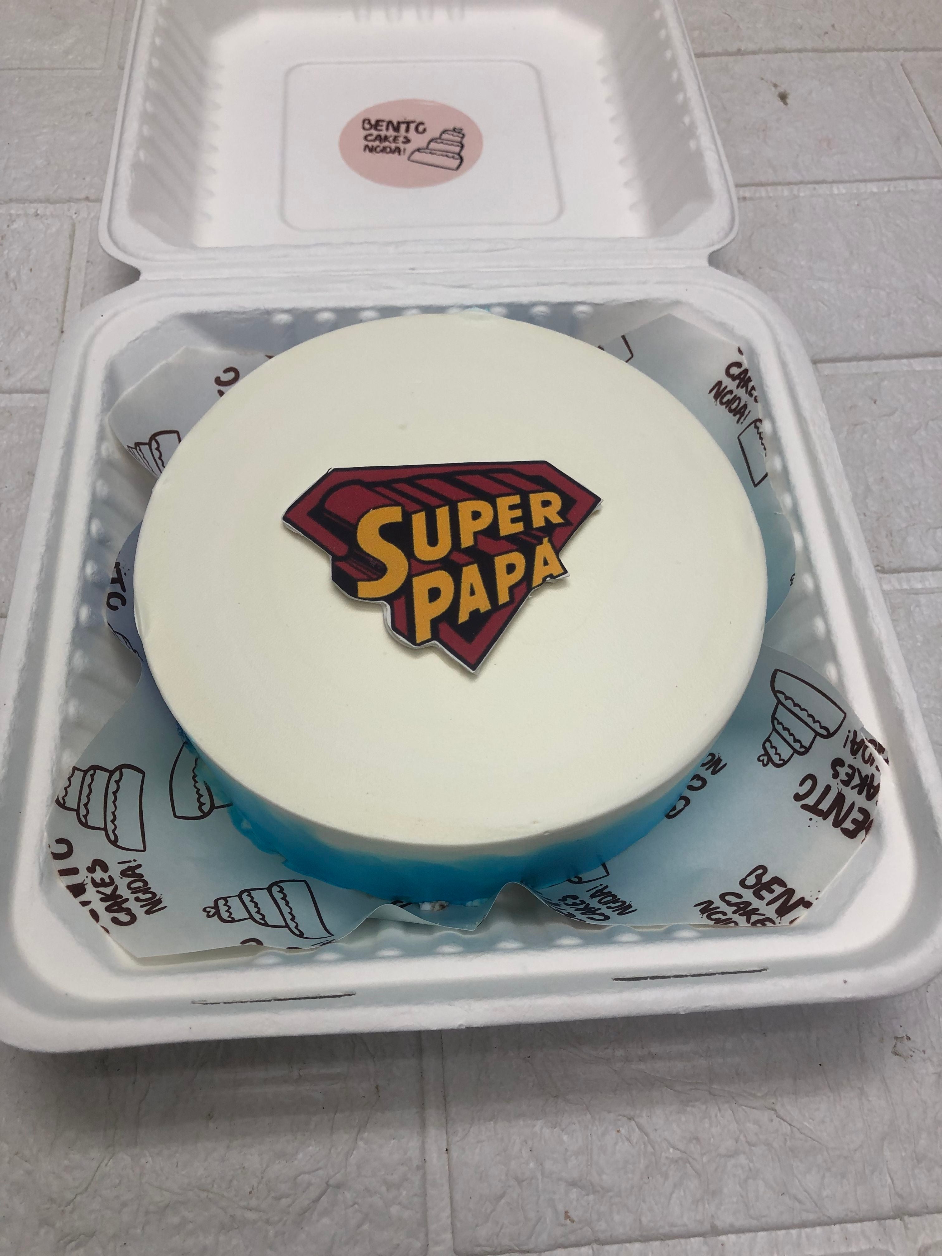 Superman-Inspired Father Bento Cake