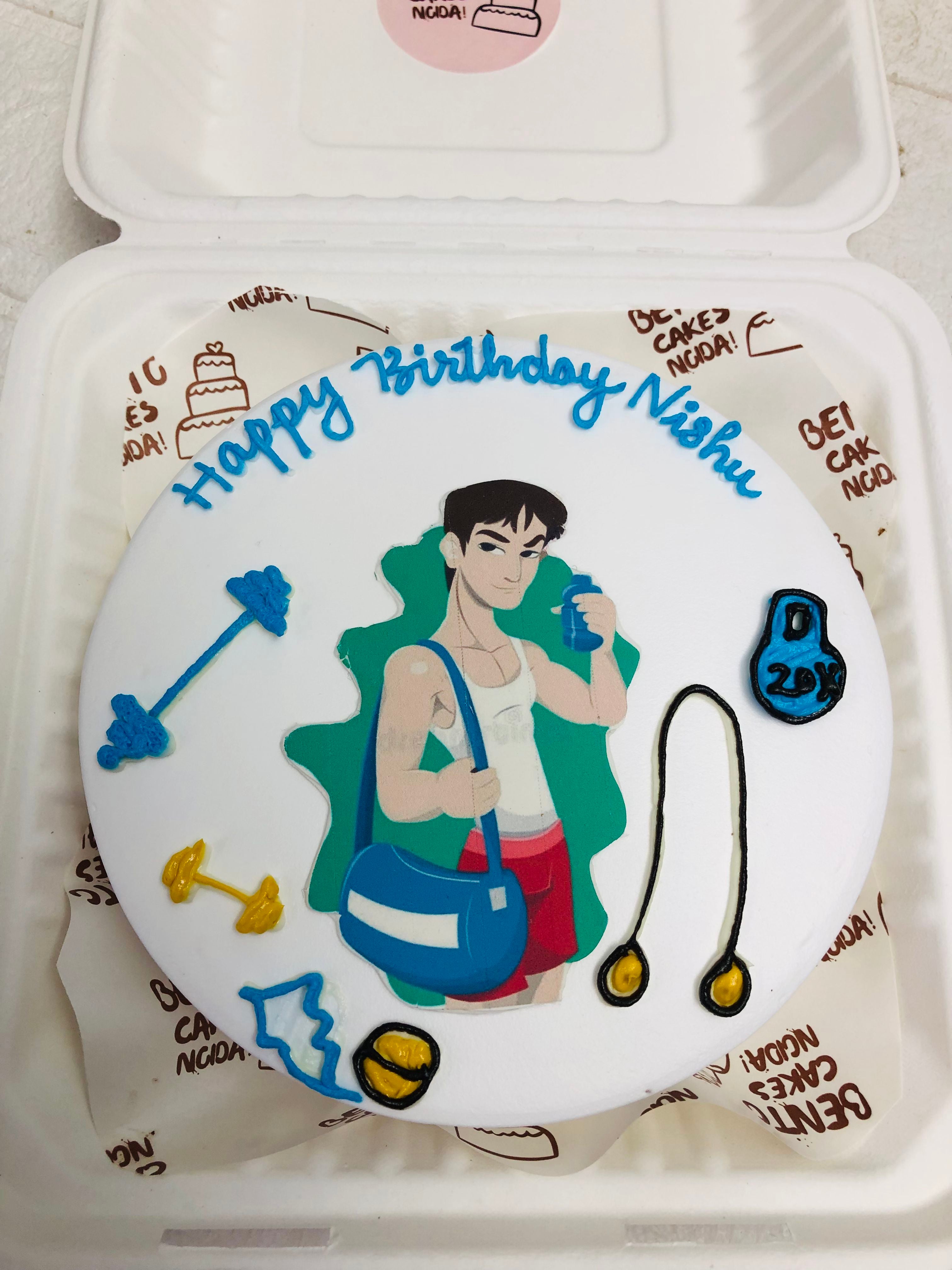 Fitness-Themed Birthday Cake