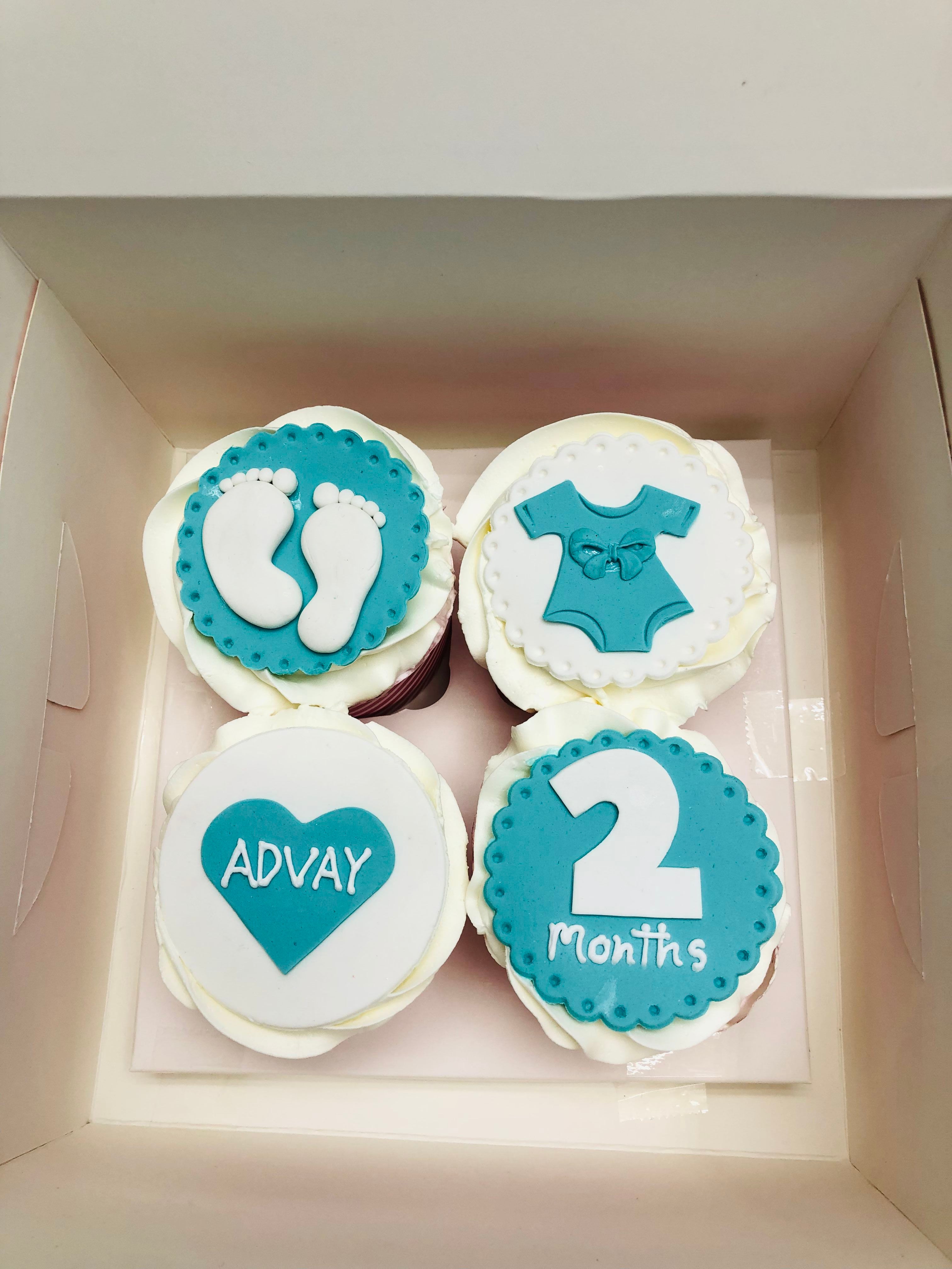 2-Month Baby Cupcake Set