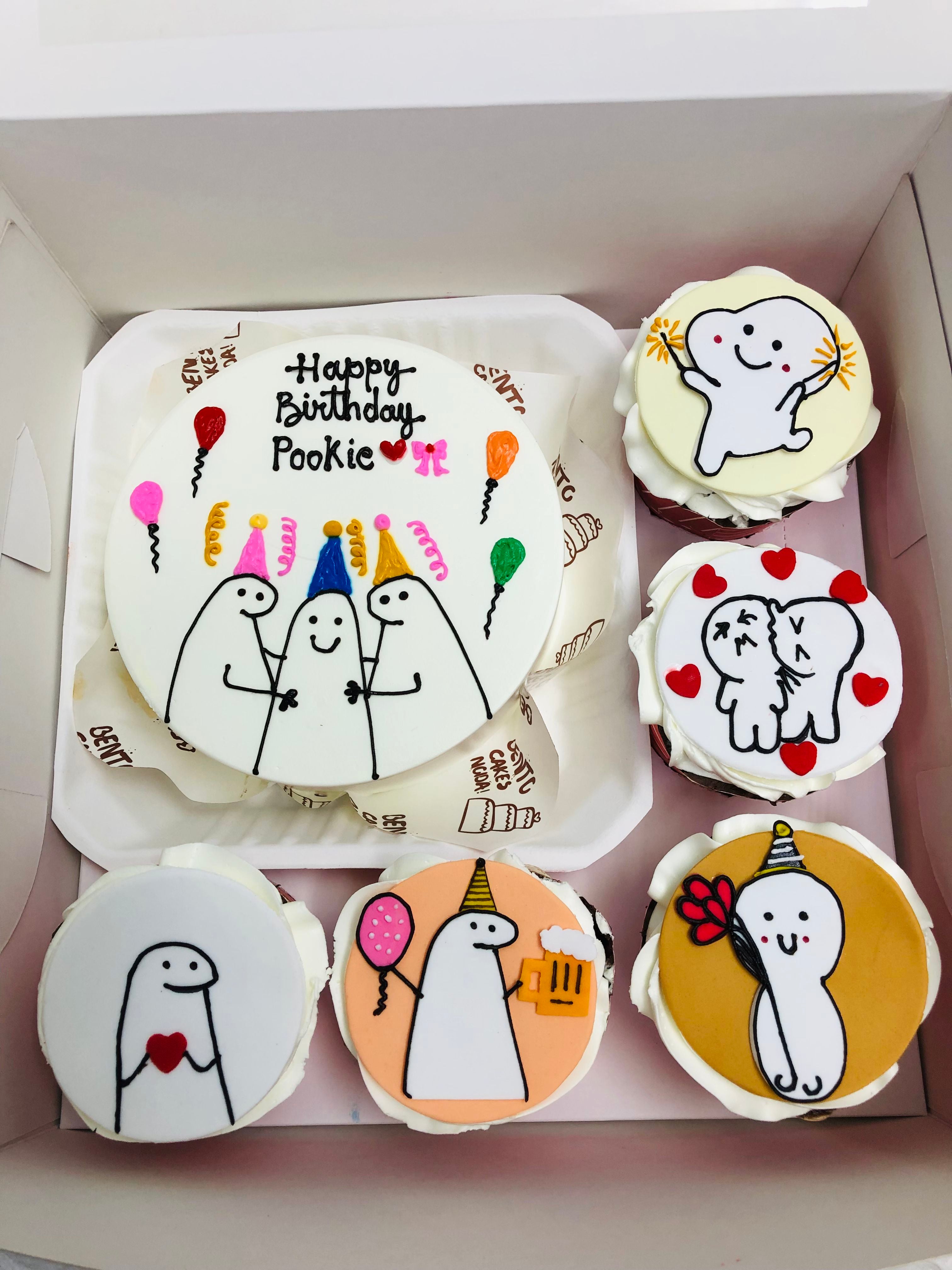 mimi theme birthday cake