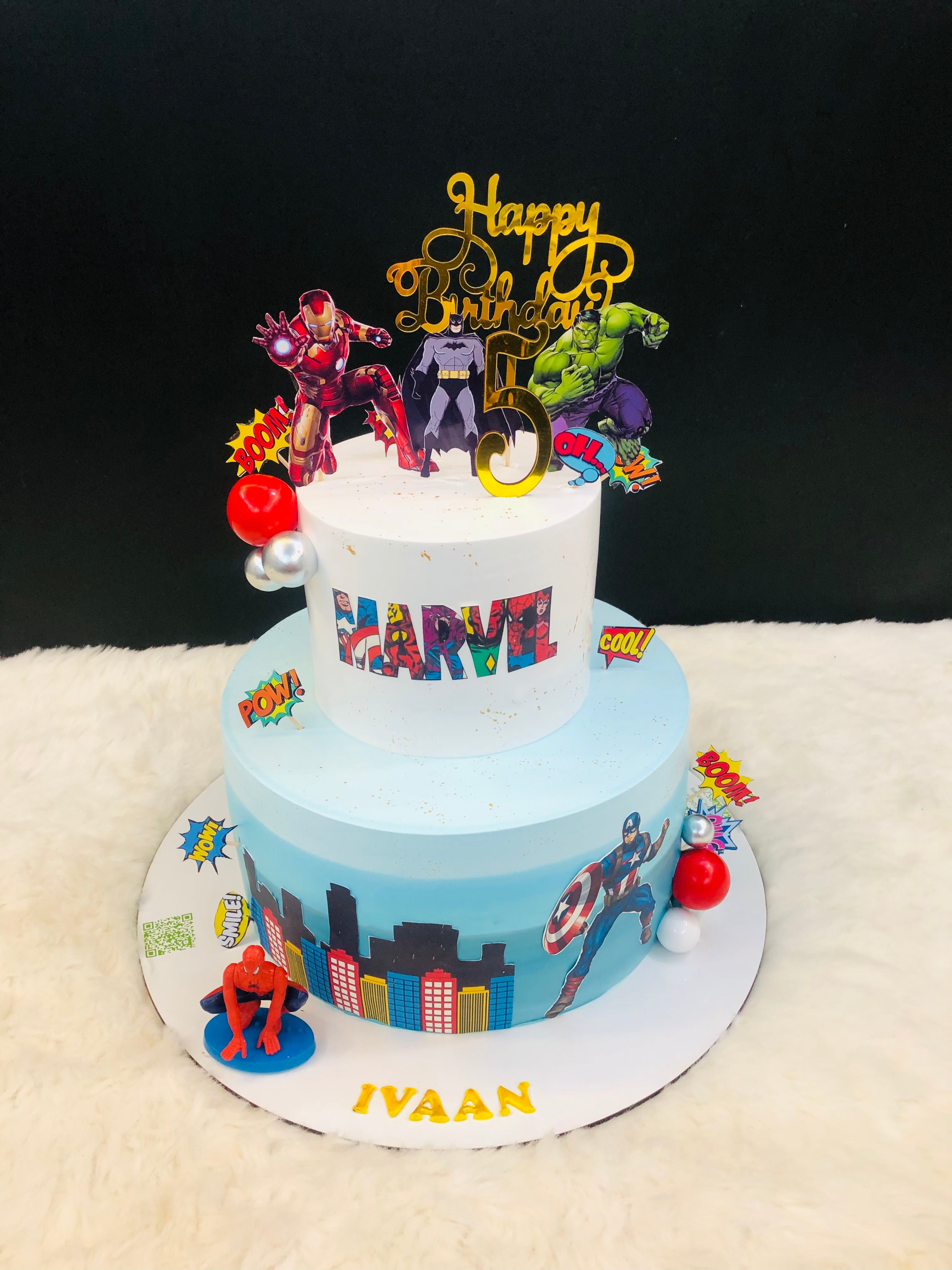 Marvel Hero City Cake