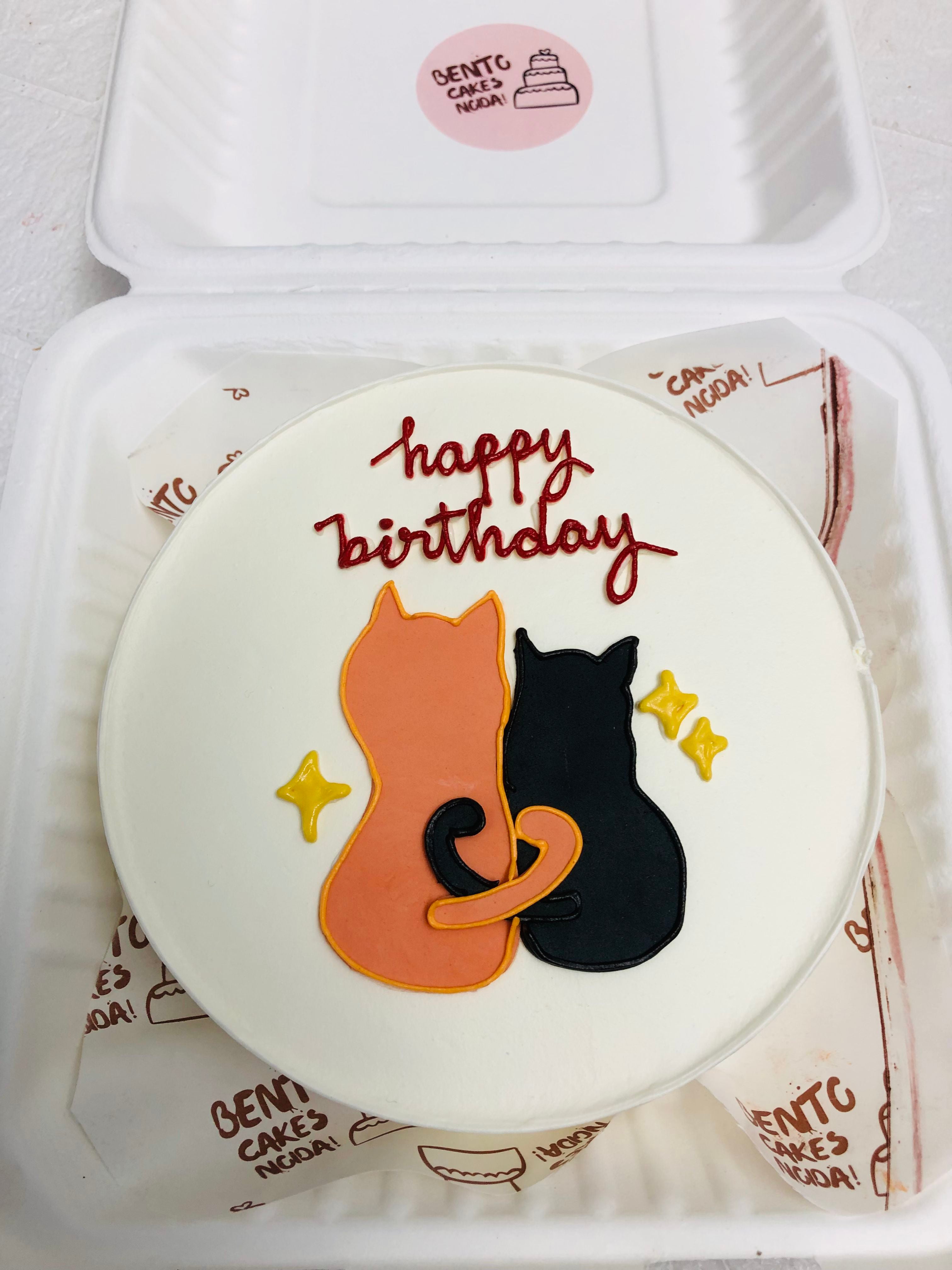 Cat Couple Bento Cake