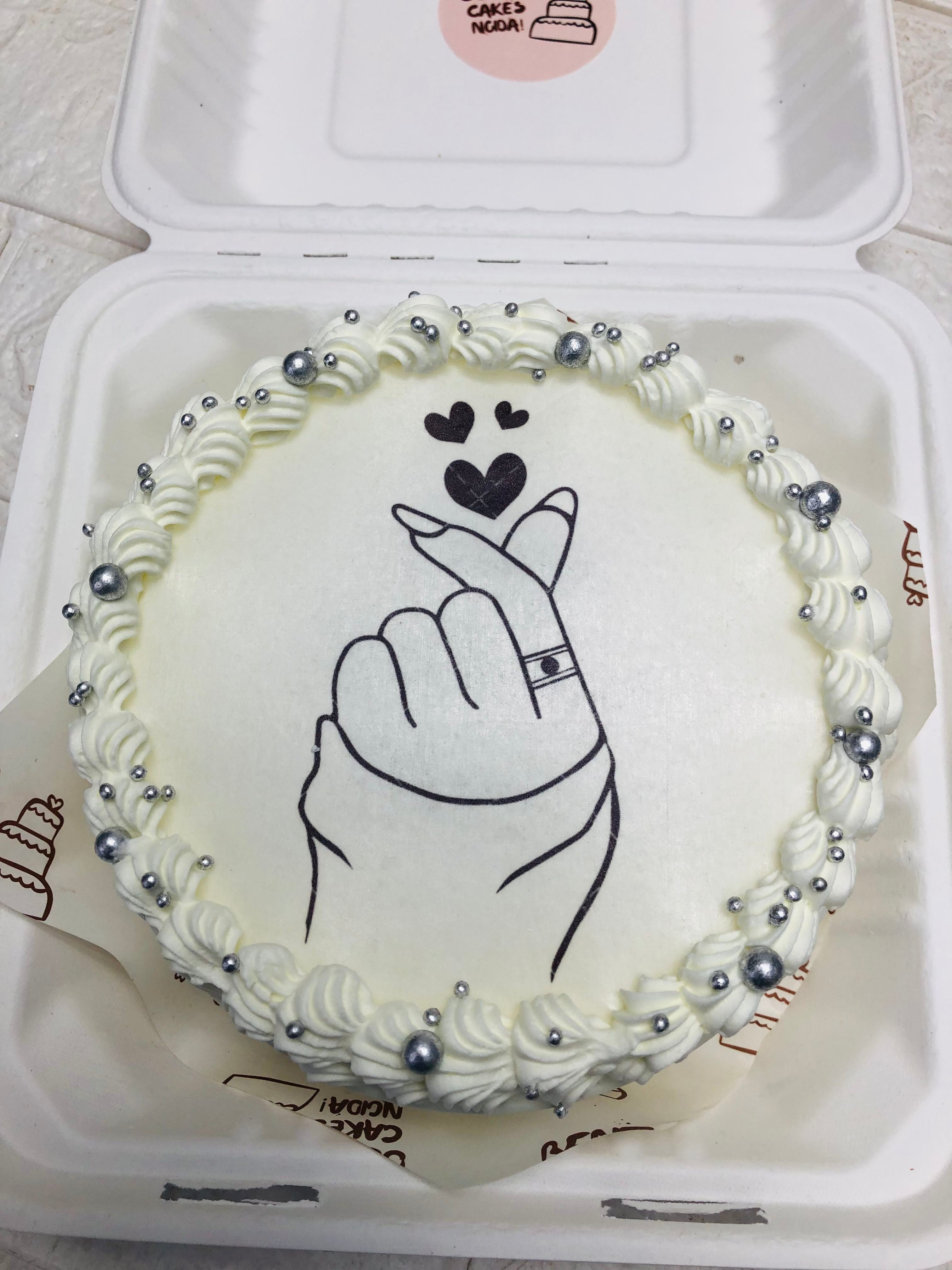 Finger Heart Love Cake