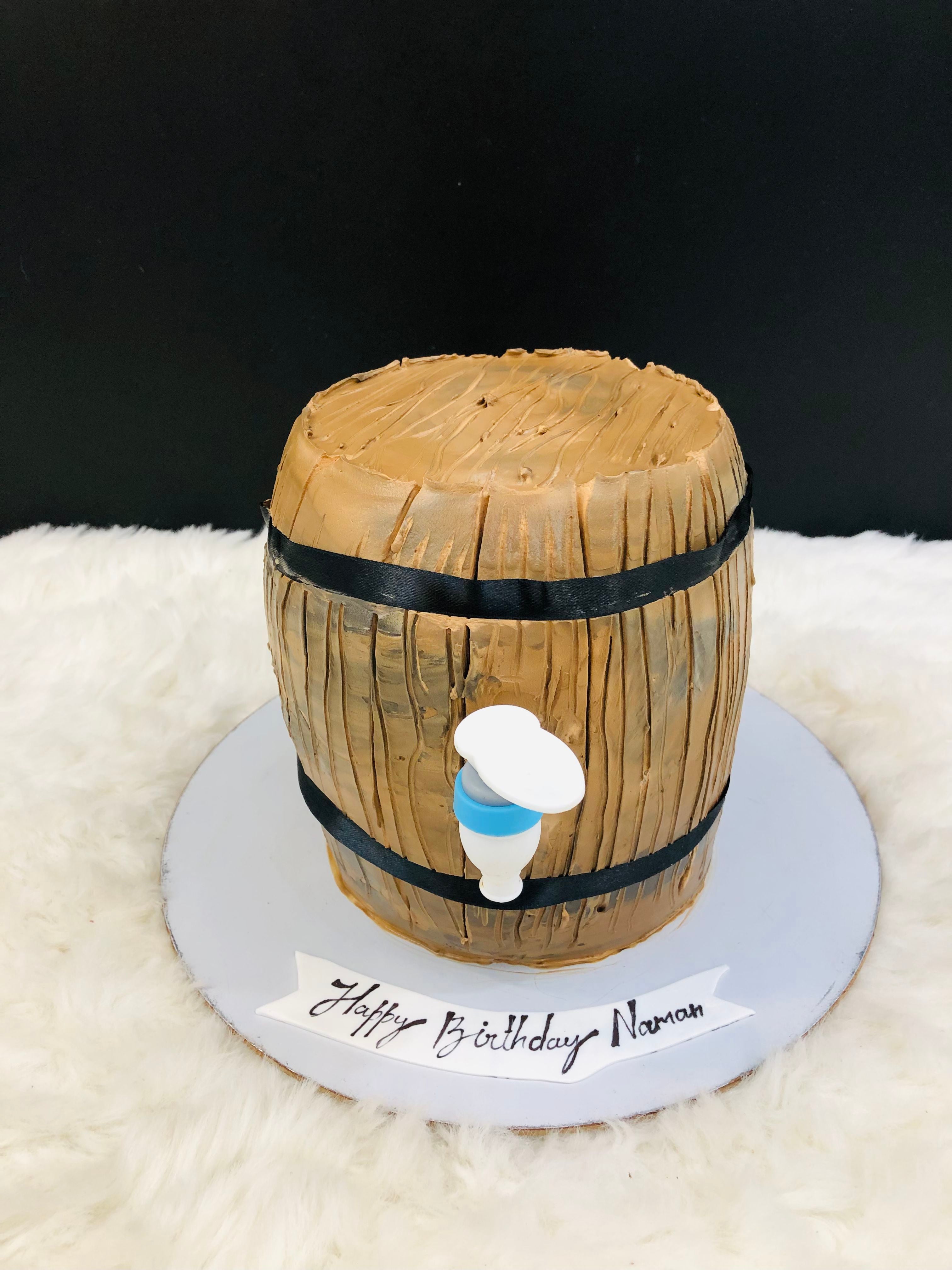 Barrel Birthday Cake