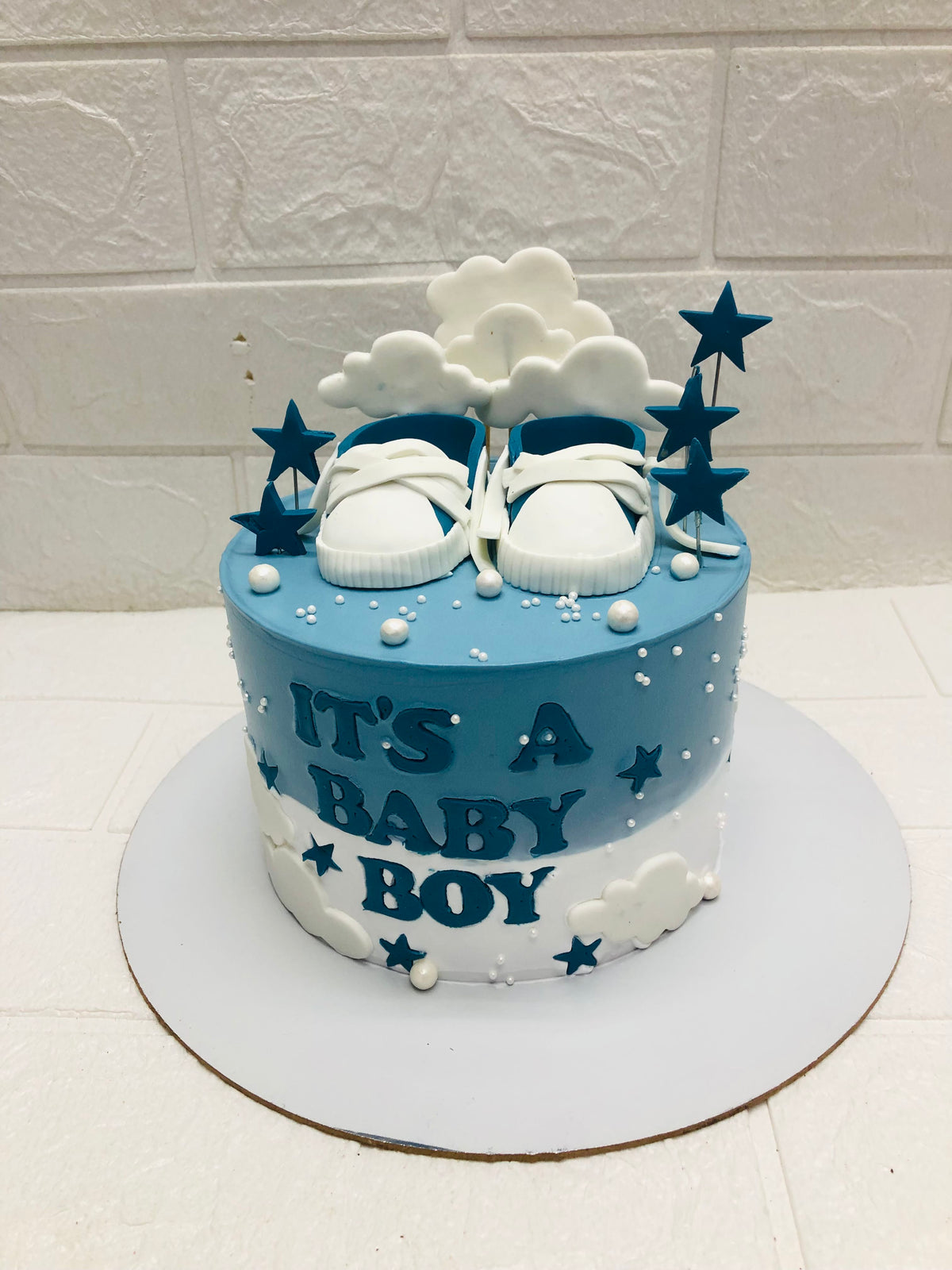Baby Boy blue theme Cake