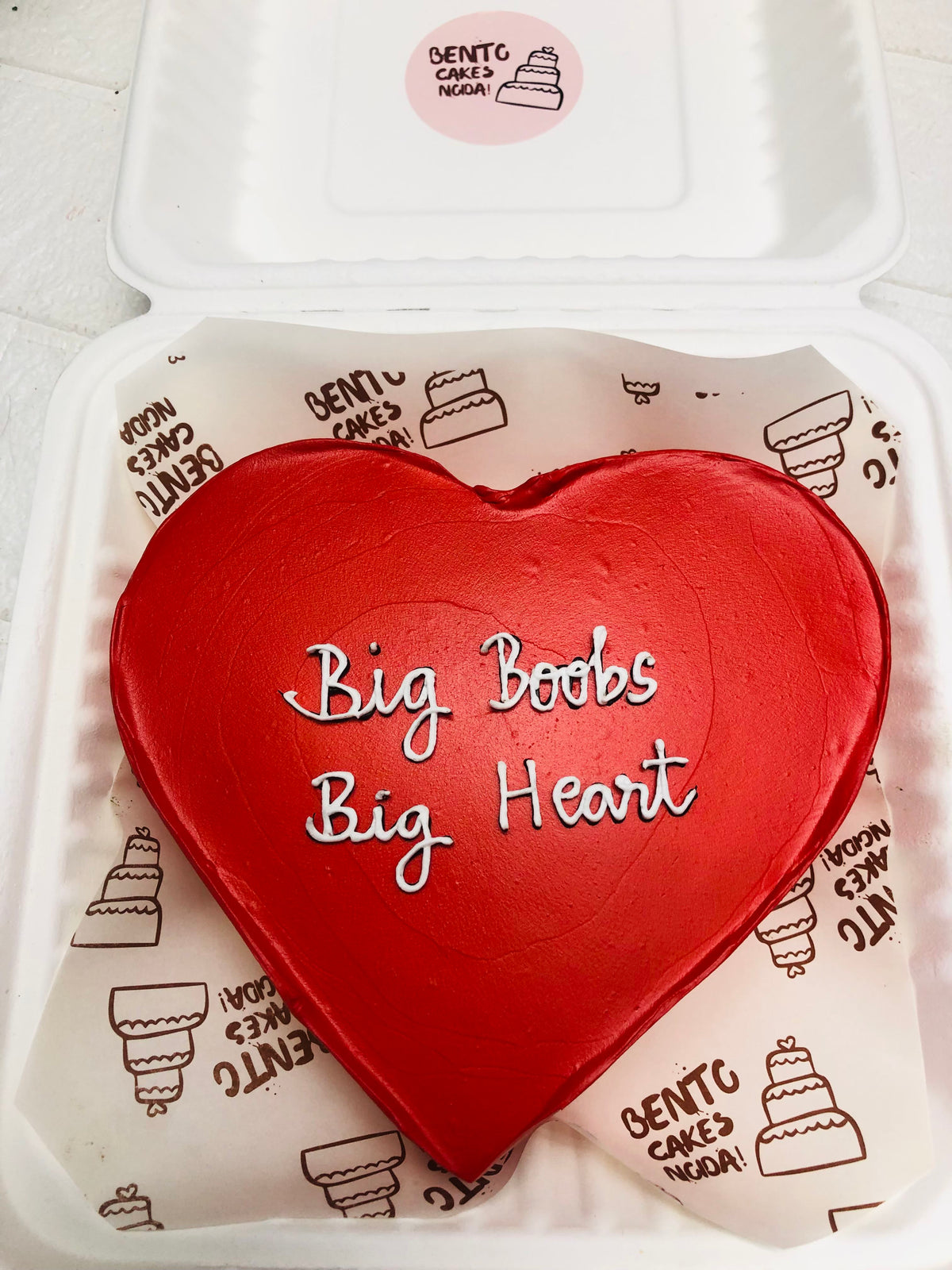 Bold Heart Bento Cake
