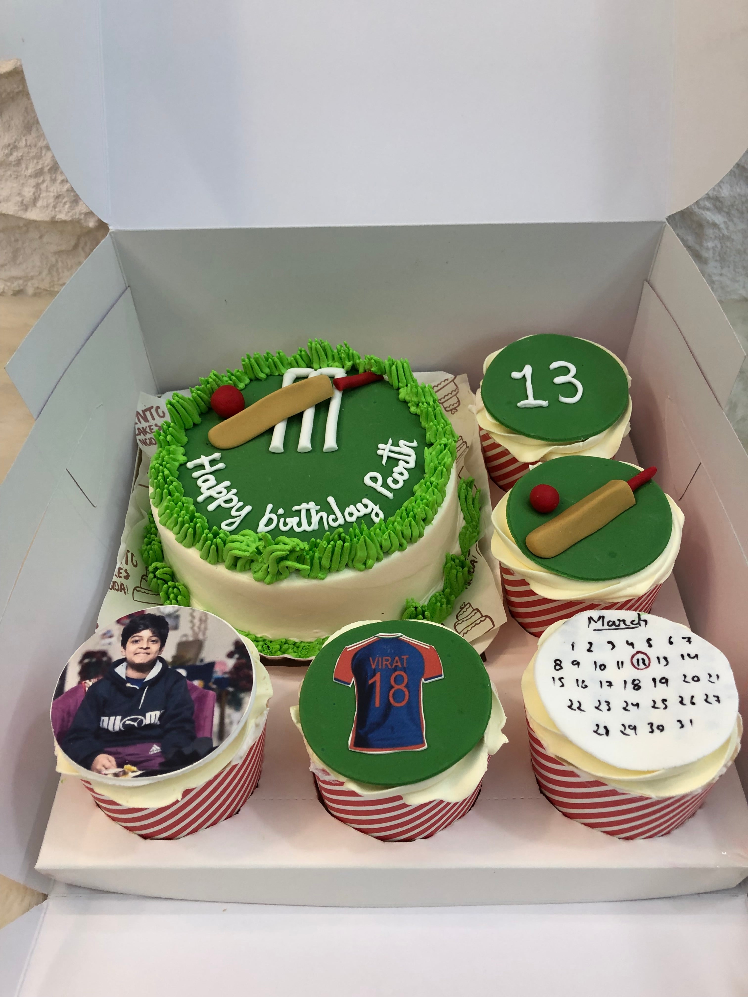 Cricket Birthday Cake Set – Virat Fan Special