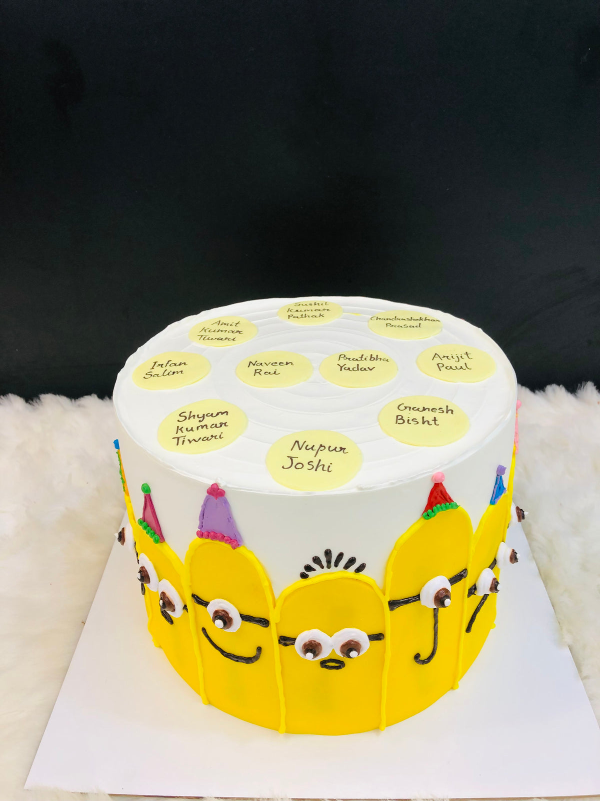 Minion-Themed Group Celebration Cake