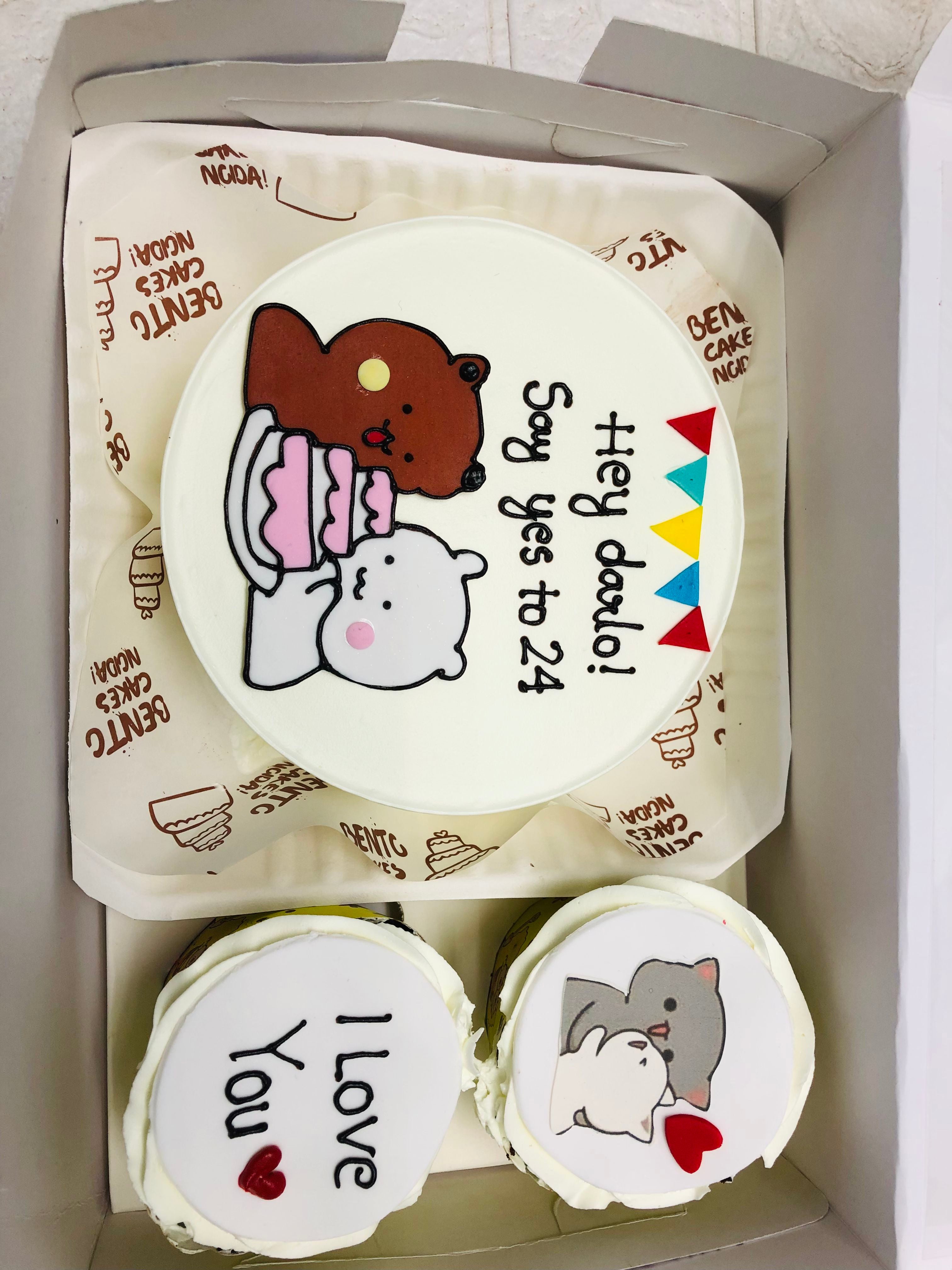 Proposal & Birthday Bento Cake