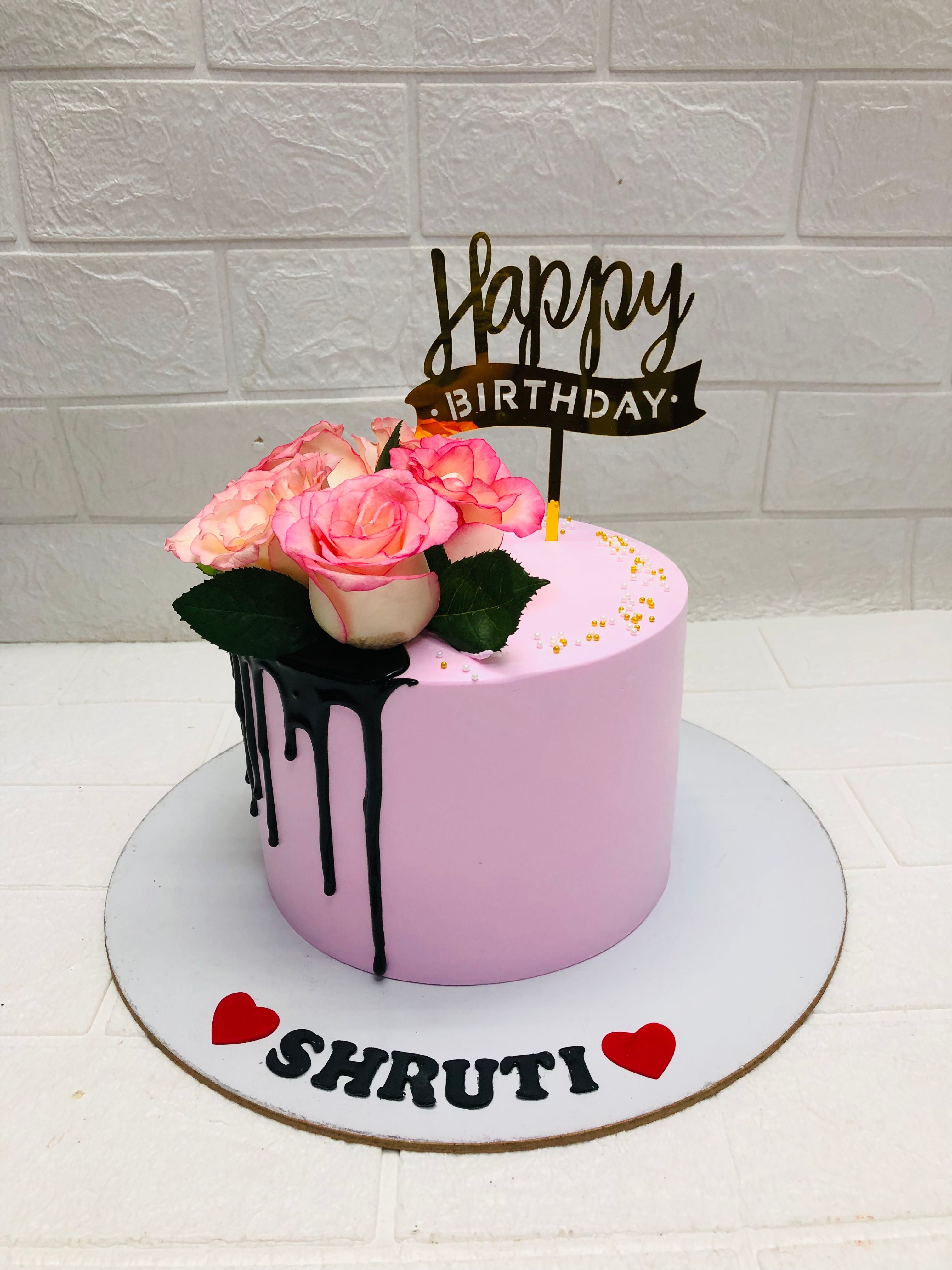 Pink Frosted flower cakes