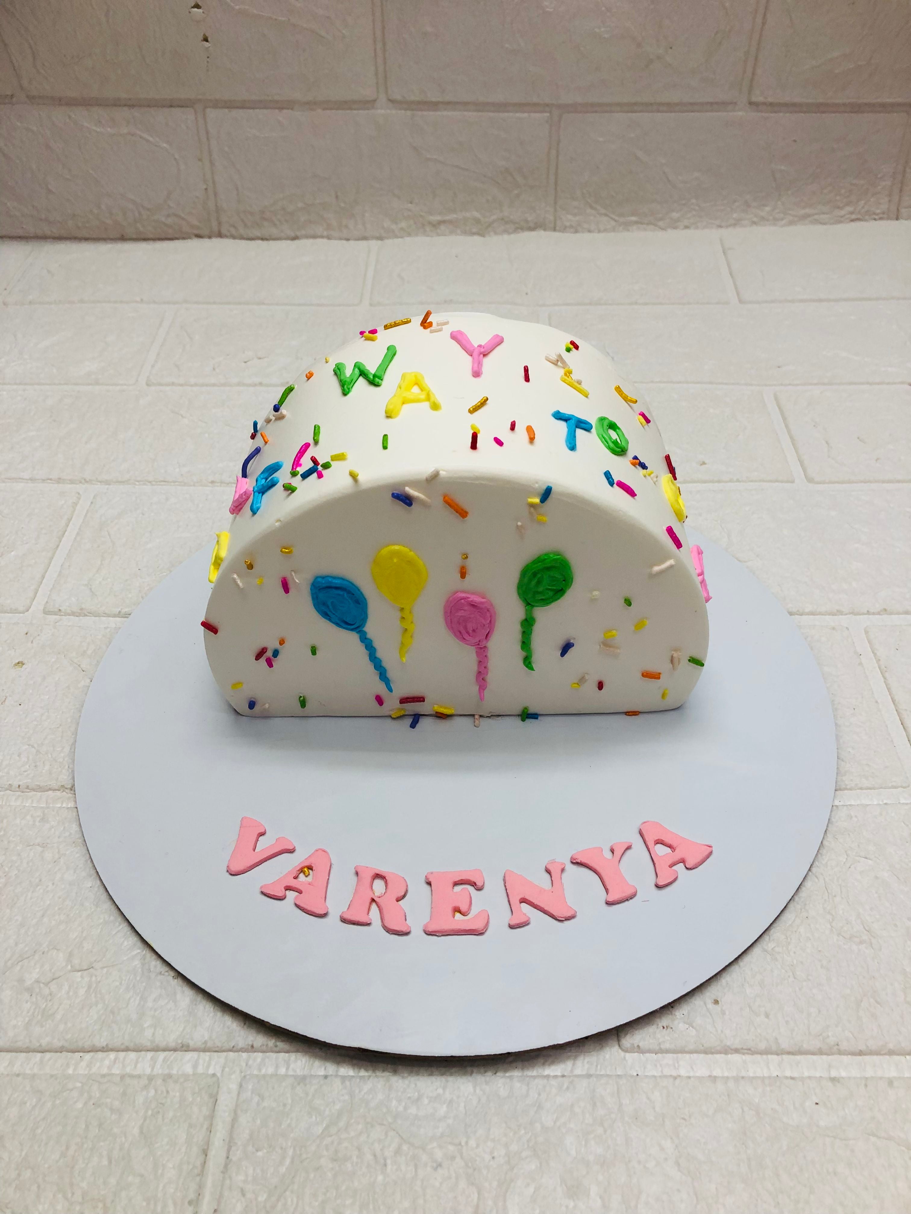 Semi-Circle with Sprinkles cake