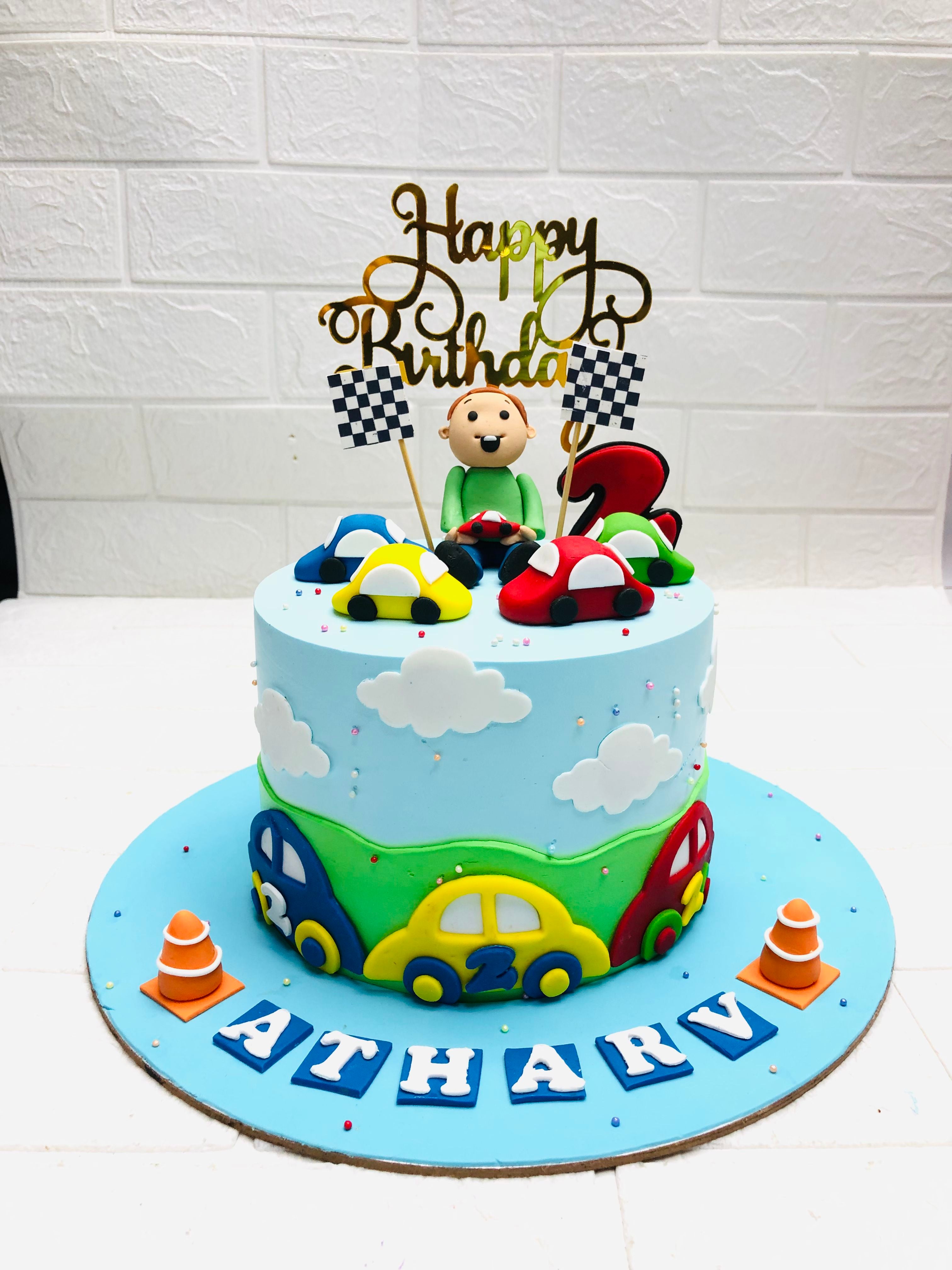 Racing Car Birthday Cake