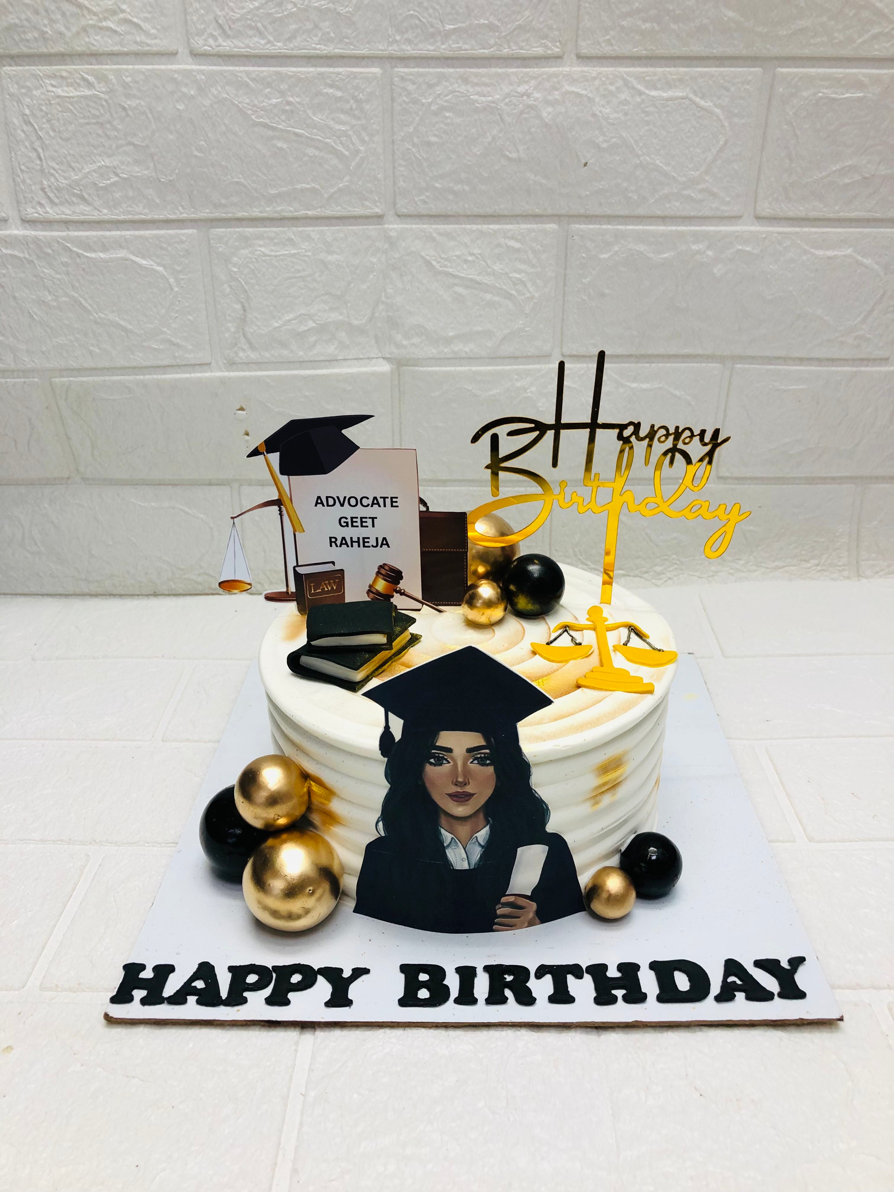 White Fondant with Justice Scale