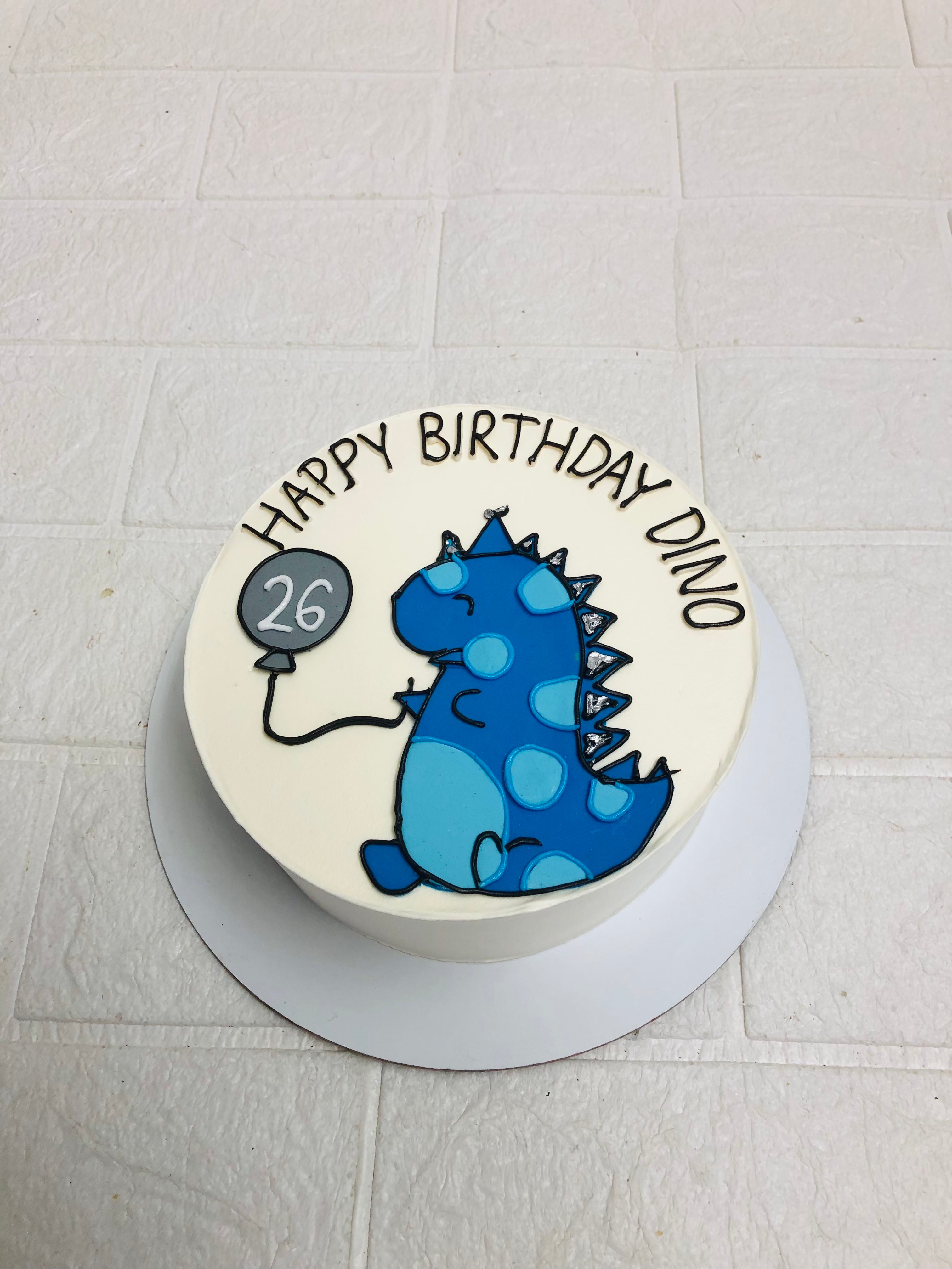 Blue Cartoon Dinosaur