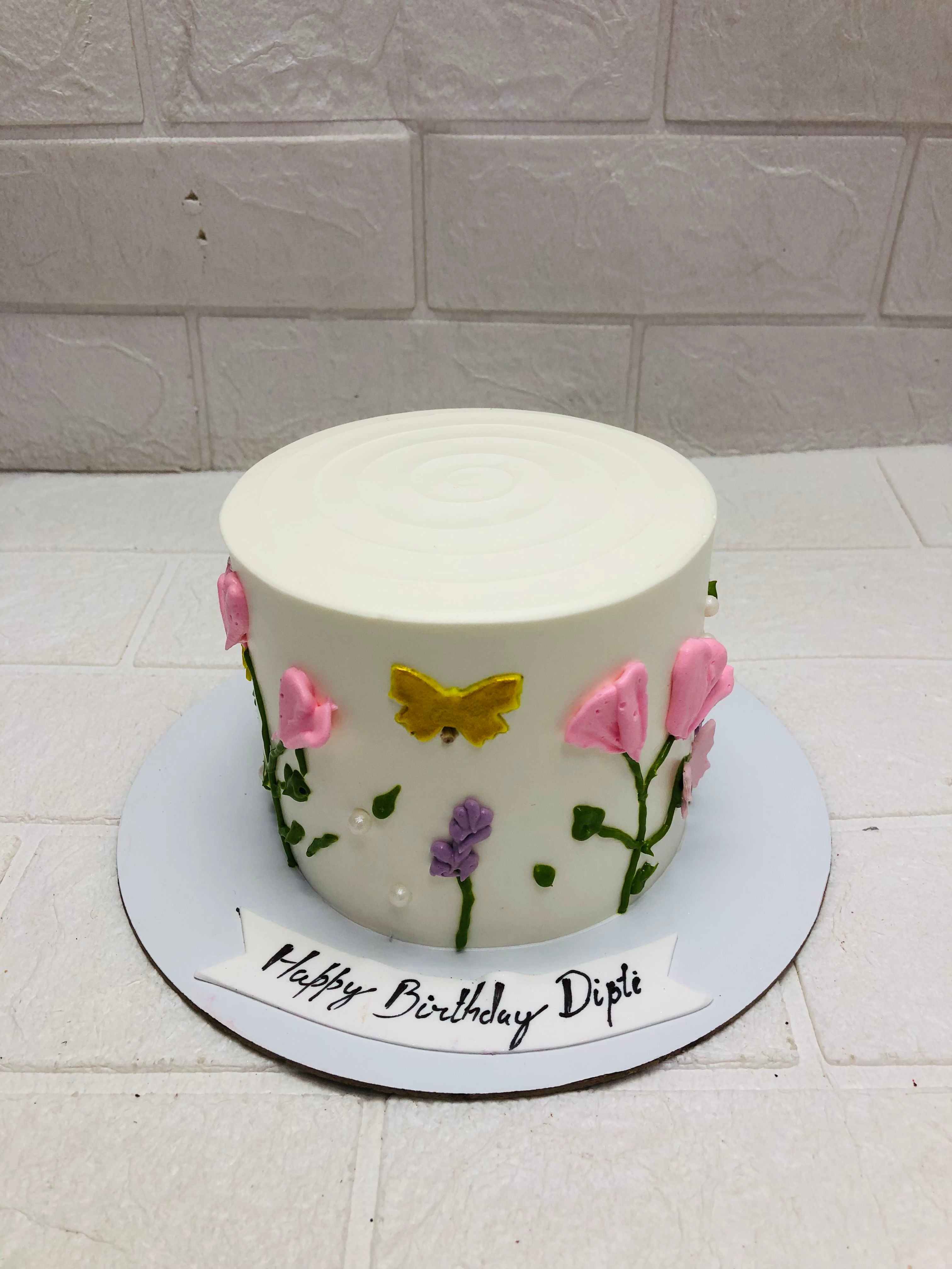 Pastel Floral Birthday Cake