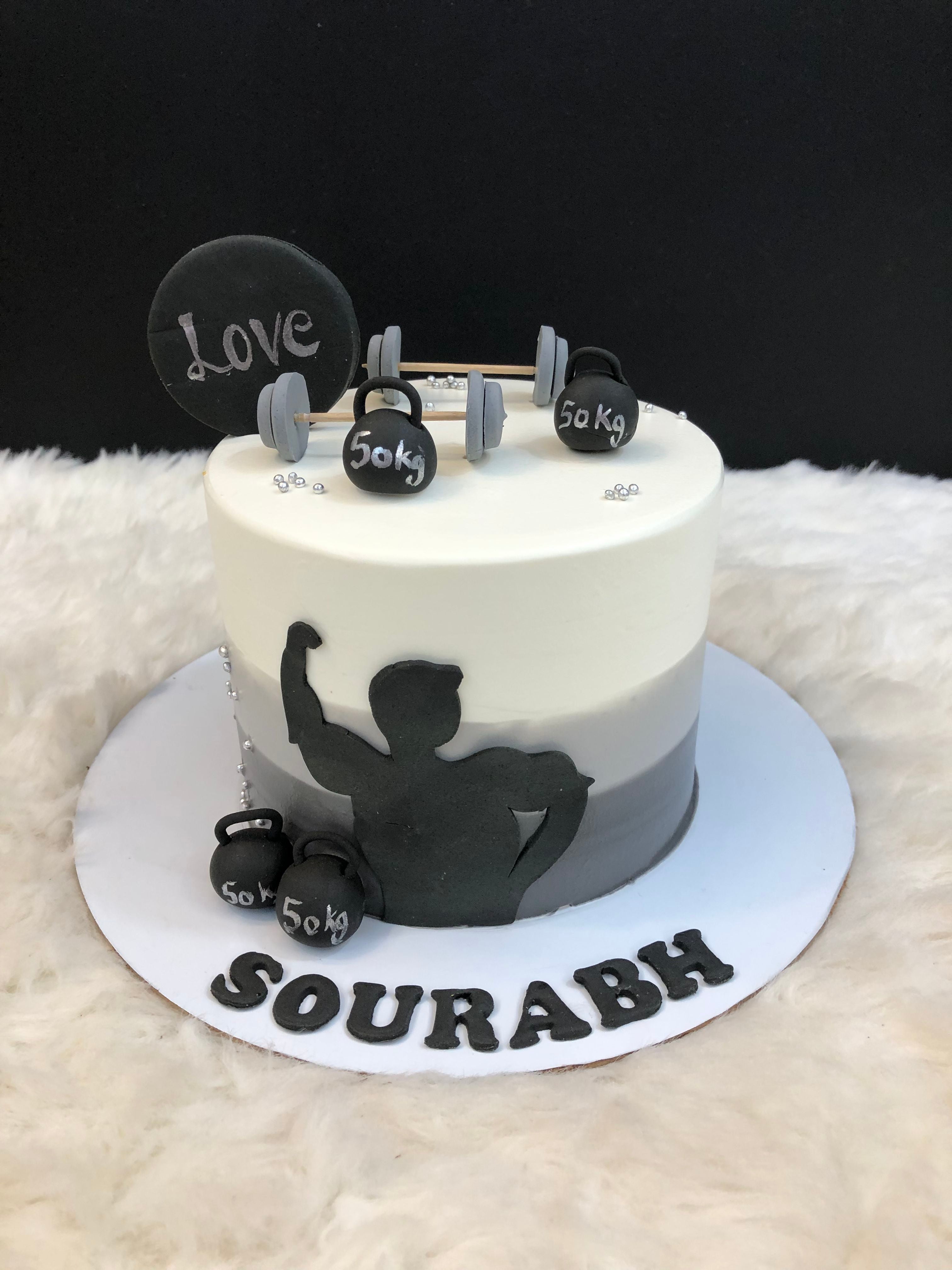 Fitness-Themed Birthday Cake