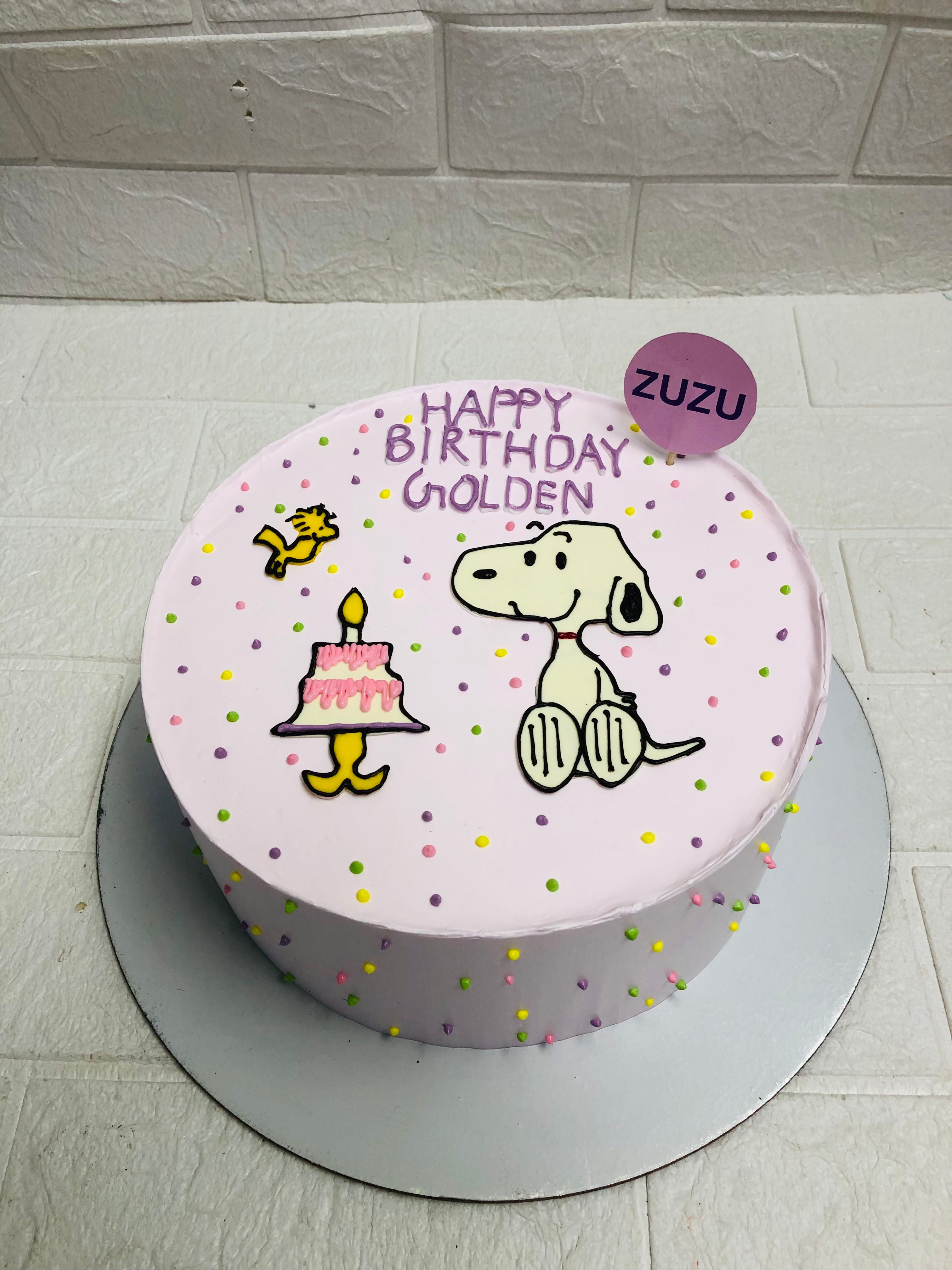 Snoopy & Woodstock Birthday Cake