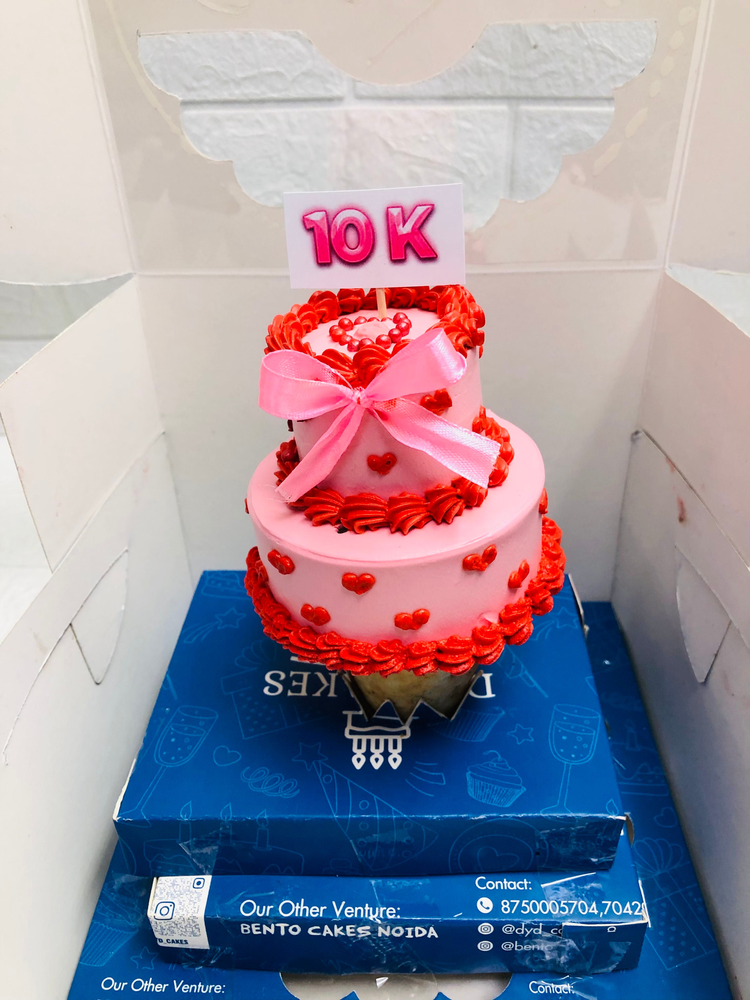 10K Celebration Cone Cake